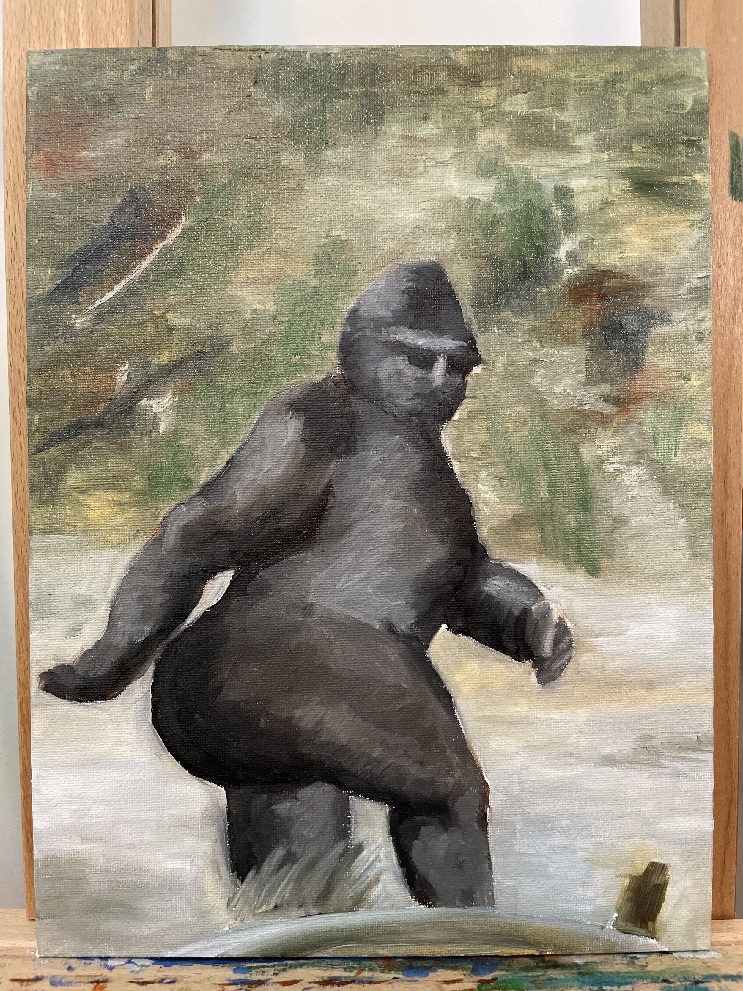 Purchase a print of "Bigbutt" (v.1). (Original: oil / 9" x 12" / June 2022.) The original painting is also for sale!