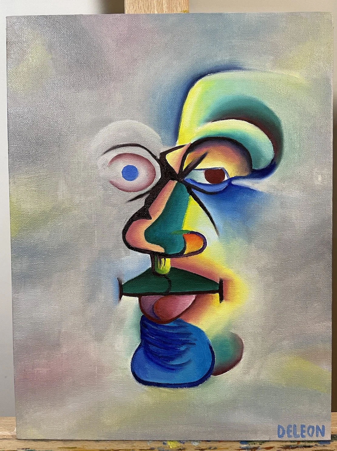 Buy a print of "Face" (19 June 2022). The original painting is also for sale!