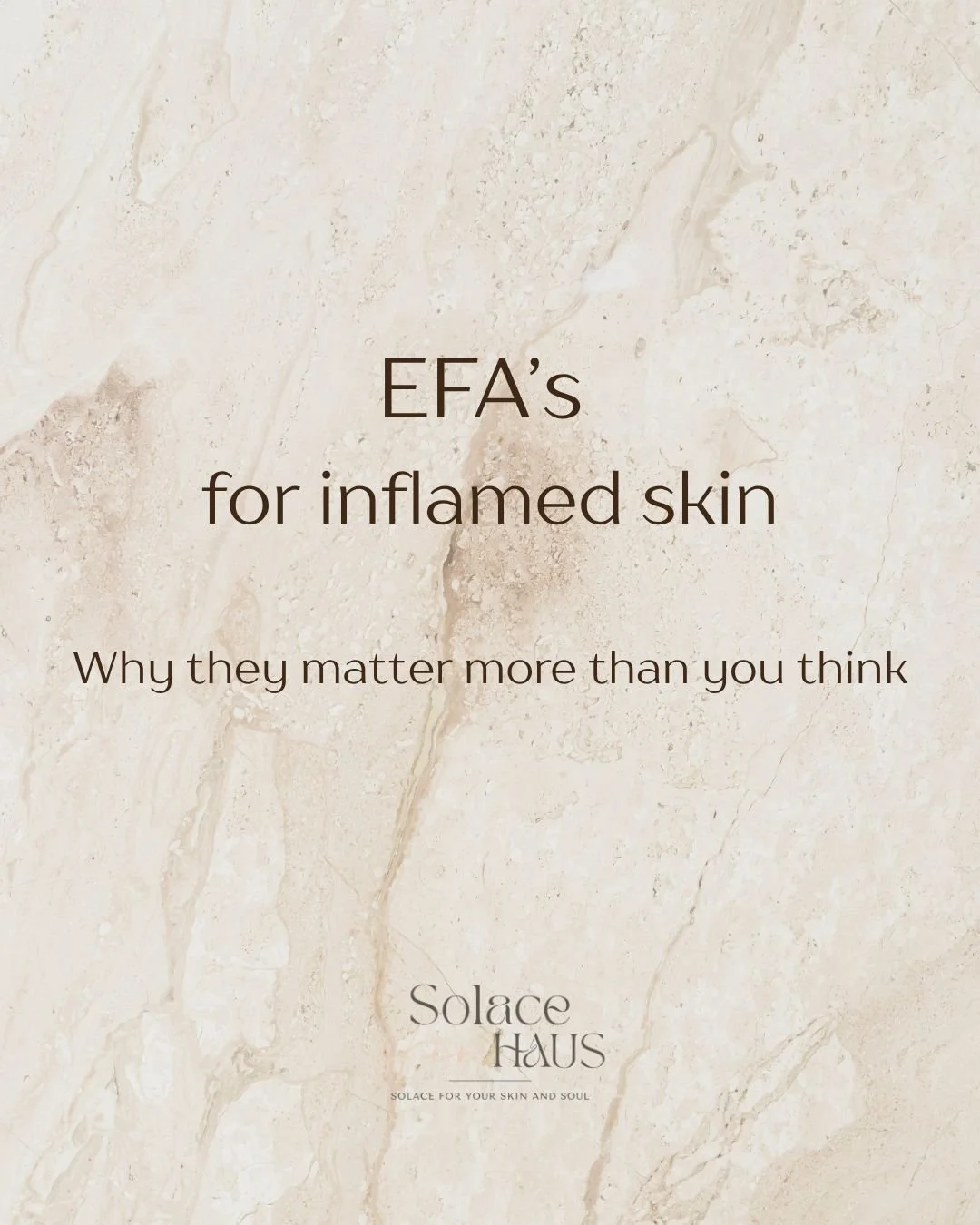 The #1 nutrient deficiency I see in reactive, inflamed skin?

Essential fatty acids (EFAs).

They are called &ldquo;essential&rdquo; because your body can&rsquo;t make them on its own. It relies on you getting them daily.

EFAs support:
&bull; Skin b