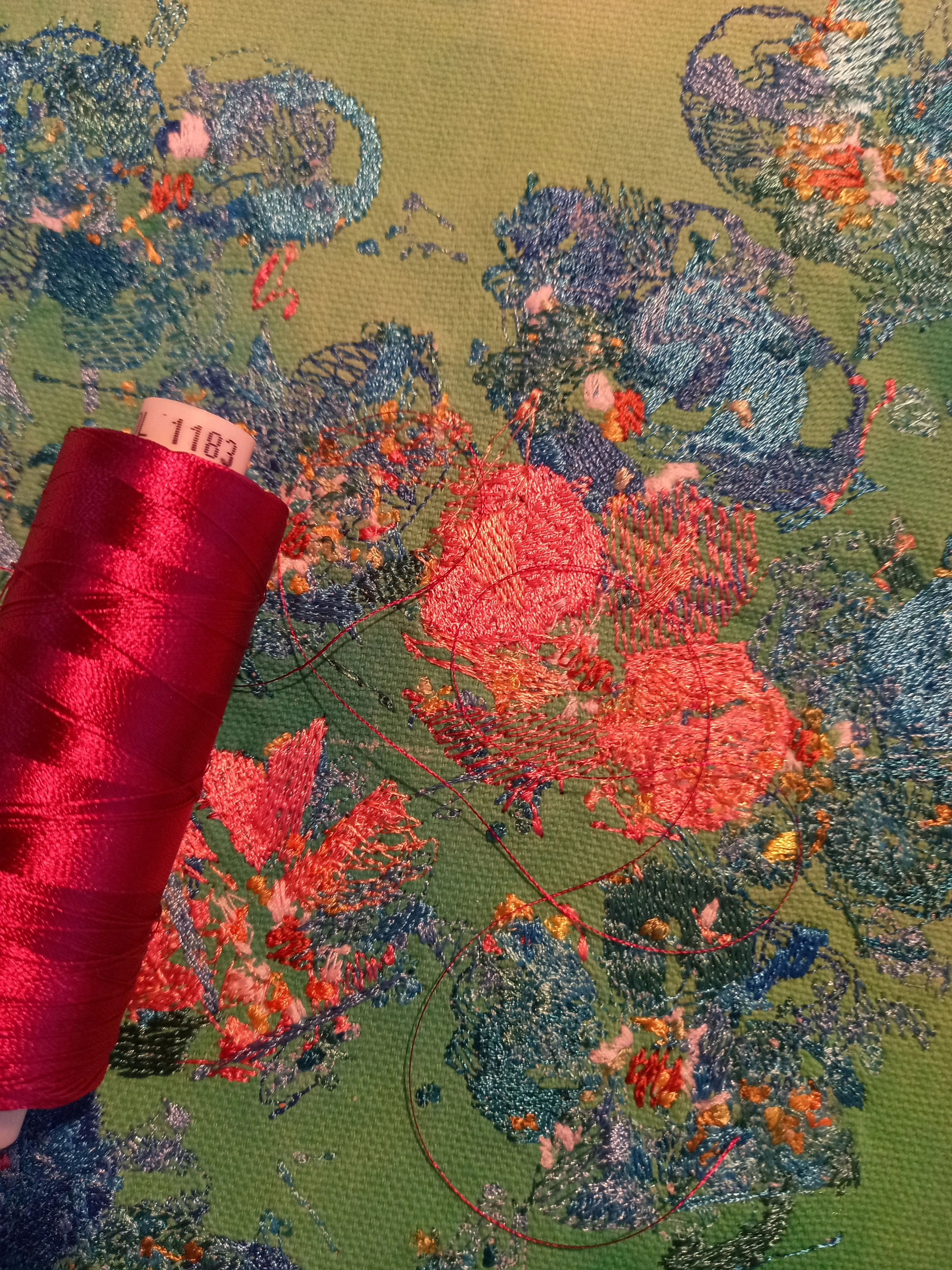 Pushing the pink into red on "Take my hand"