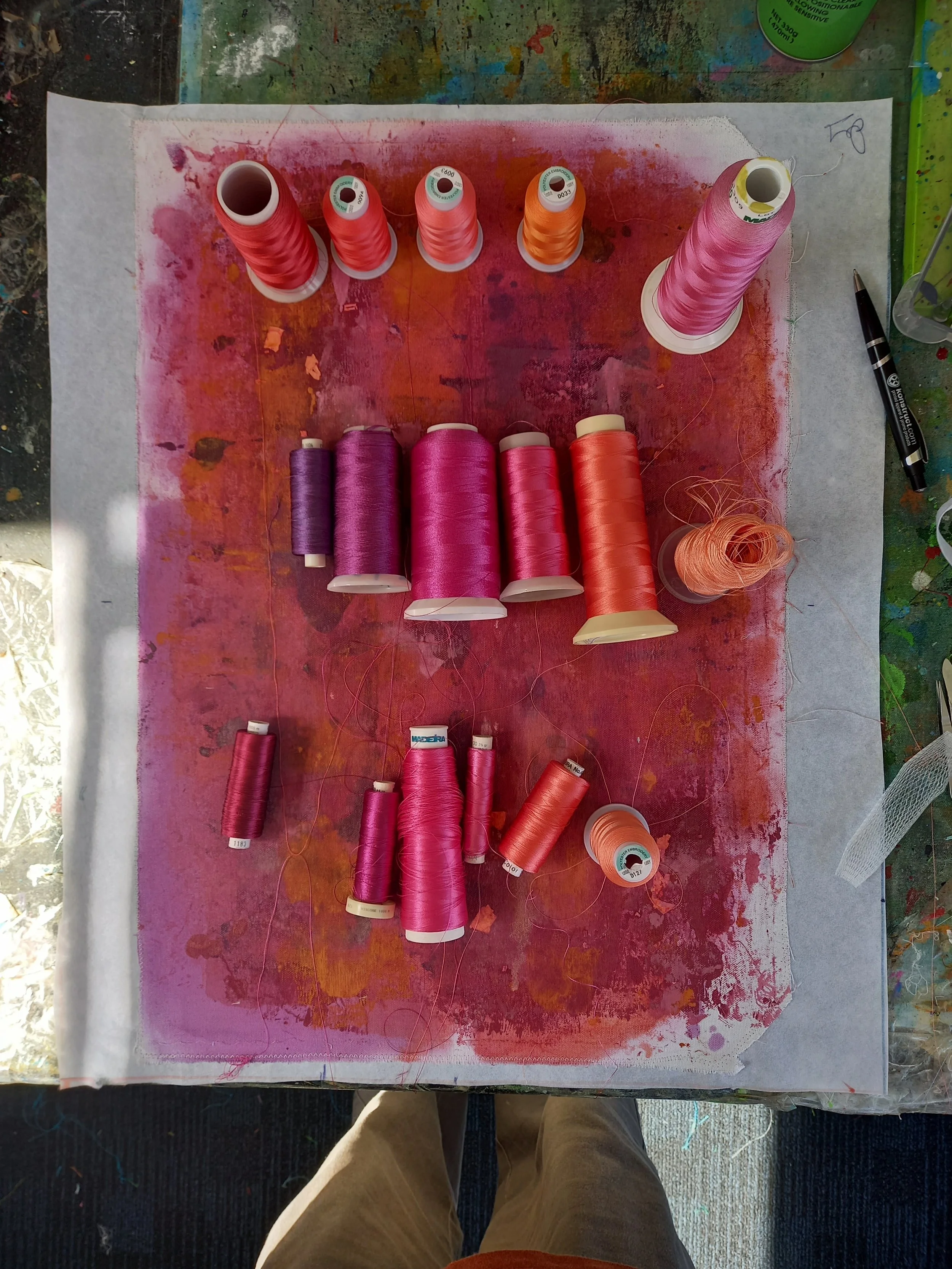colour selection for "Under the Plum Tree"