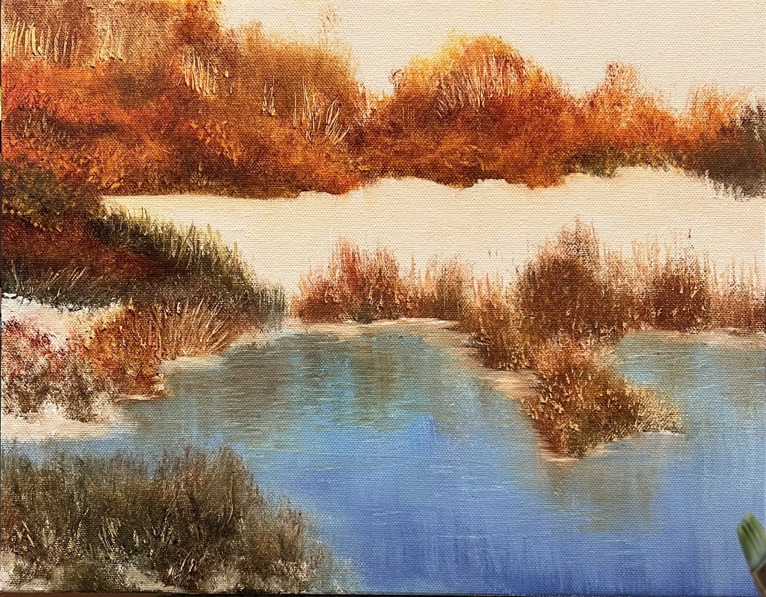 Winter Pond 2026
11" by 14" Oil on Canvas
$95