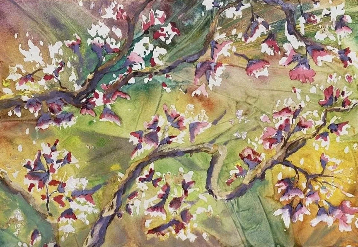 Blossoms and Wind 2022
12" by 16" Watercolor
Gifted