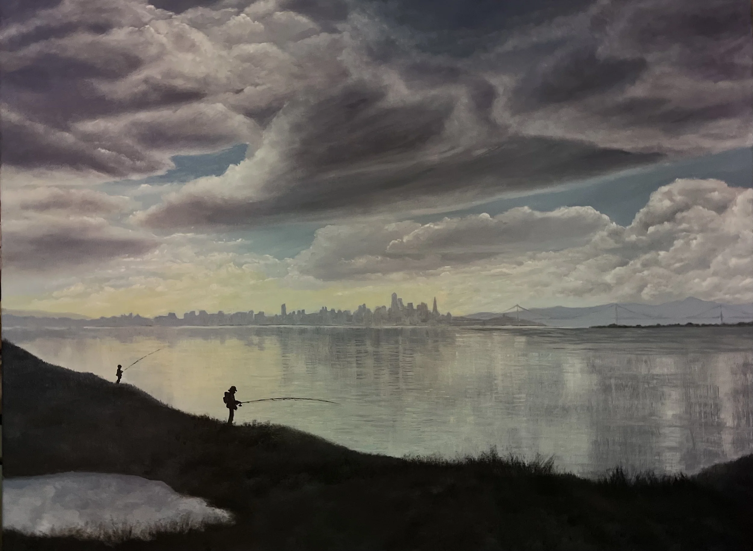 Fishing For the Light 2026
3 ft by 4 ft Oil on Canvas
$1200