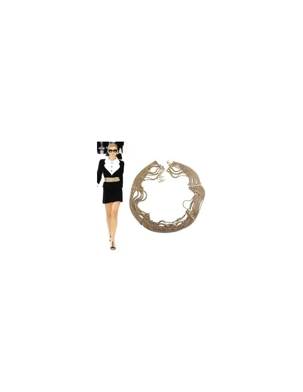 Chanel 2007 chain link belt with CC charm — Avenue 62 display picture 2