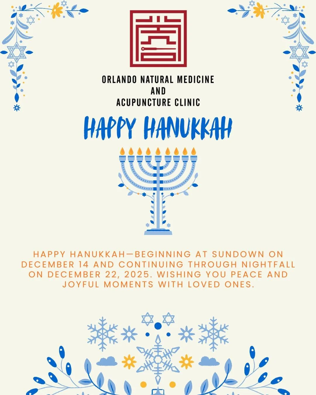 Happy Hanukkah to all who celebrate. May the Festival of Lights bring peace to your home, strength to your spirit, and good health to you and your loved ones. Wishing you a meaningful celebration filled with warmth, reflection, and joy.
#Hanukkah #Ha