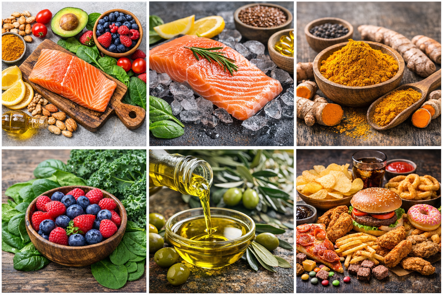 Healthy vs Unhealthy Food for Inflammation