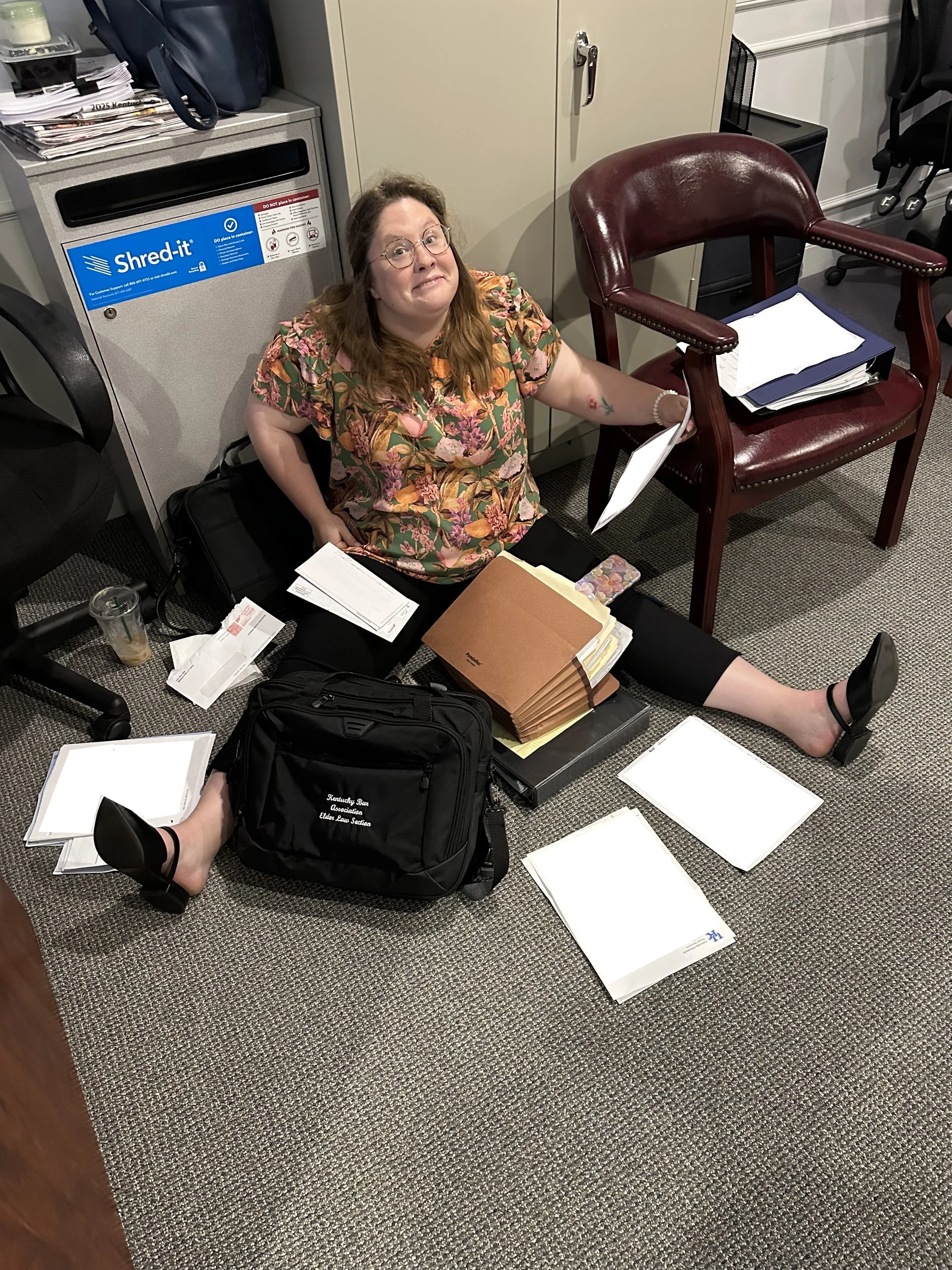 Maria manages all the paper