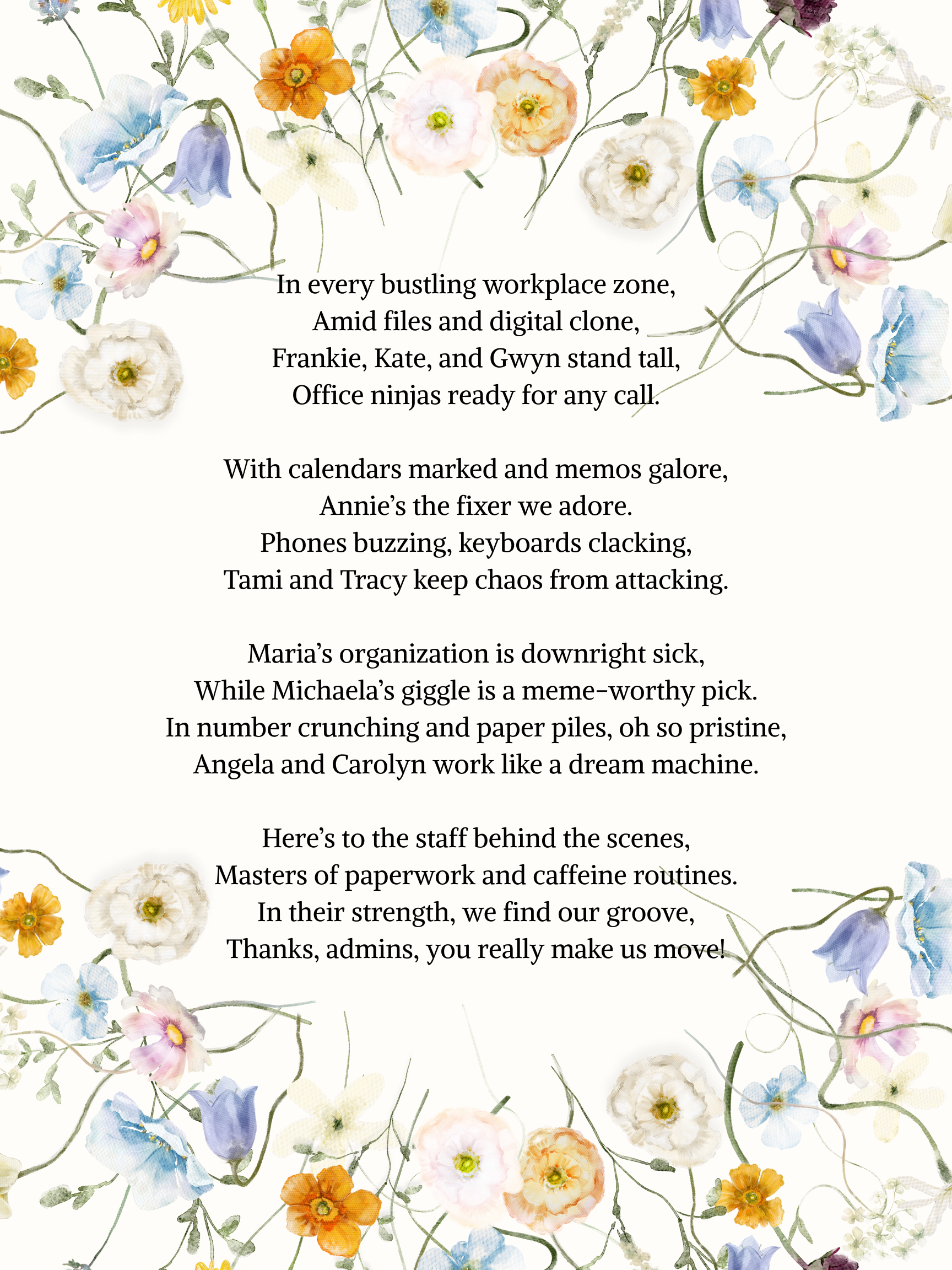 Staff appreciation day