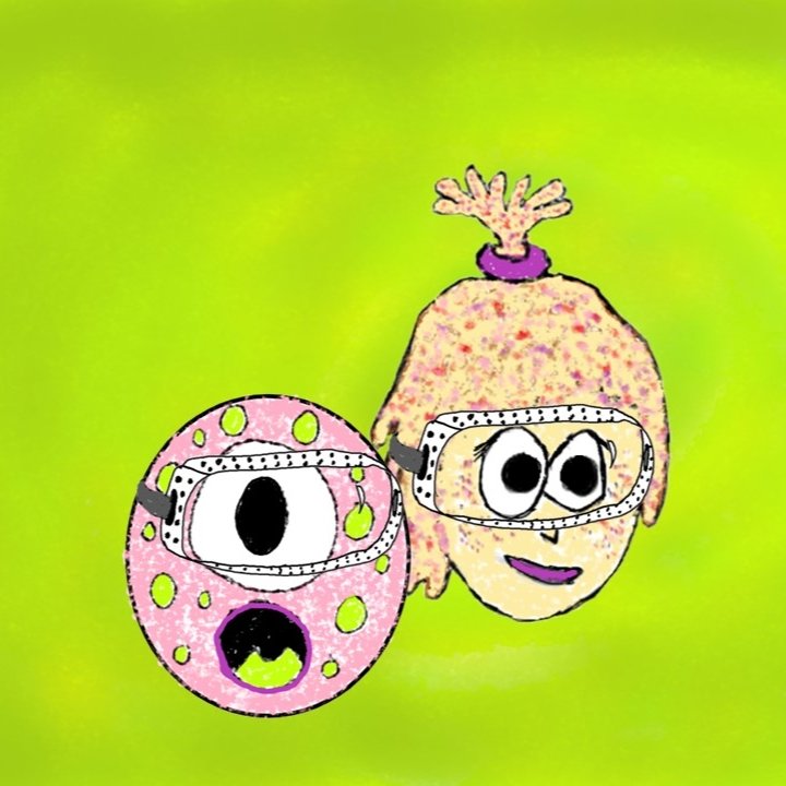 Izzie + Gastric Acid BG + Lab Goggles + Parietal Cell