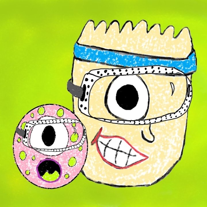 Jimmy + Gastric Acid BG + Lab Goggles + Parietal Cell