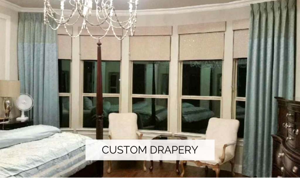 Custom drapery installation