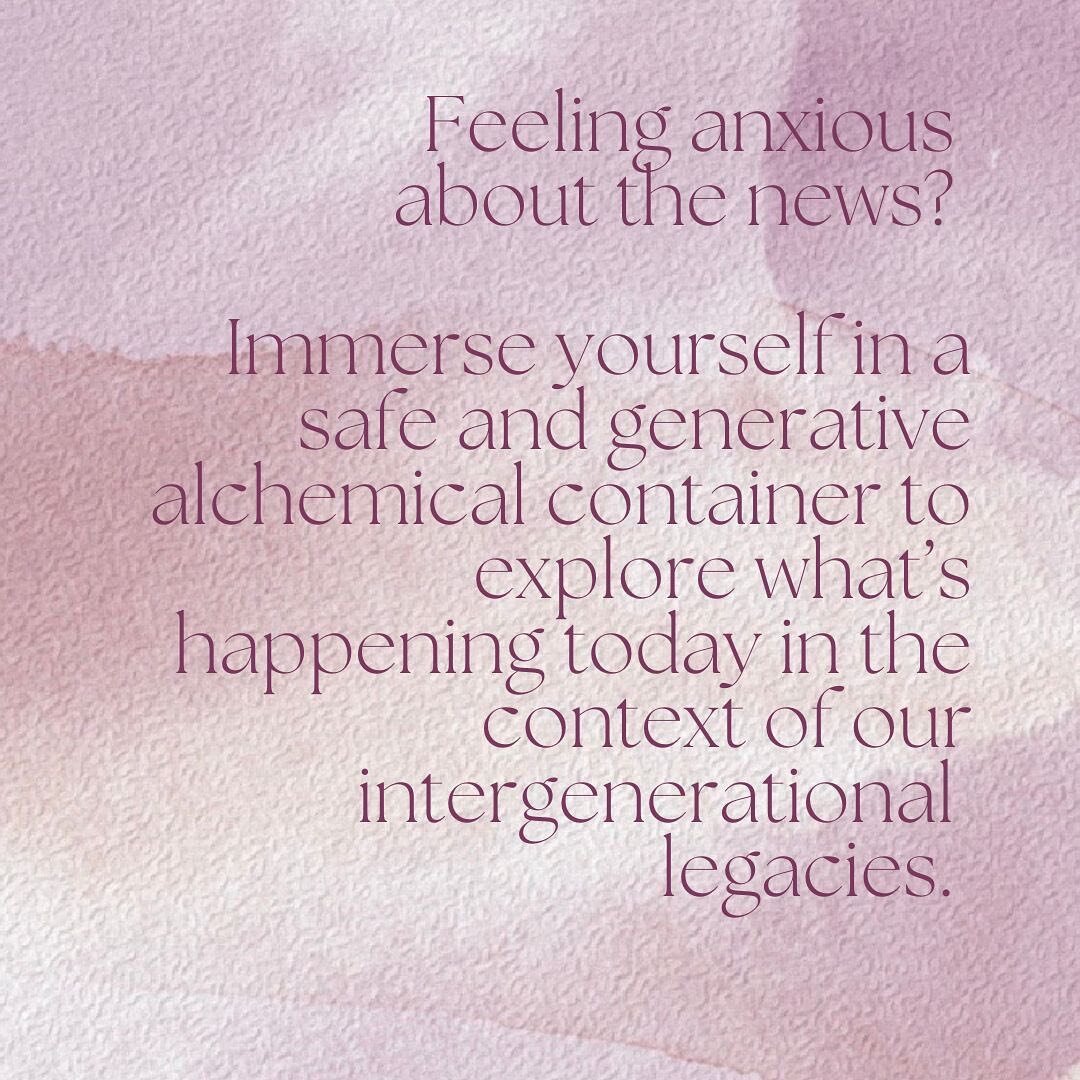 Feeling anxious about the news? 
Amidst these troubling times, find solace and strengthen your resolve to brave action by orienting to the Divine Feminine and immersing in a safe and generative alchemical container to explore what&rsquo;s happening t