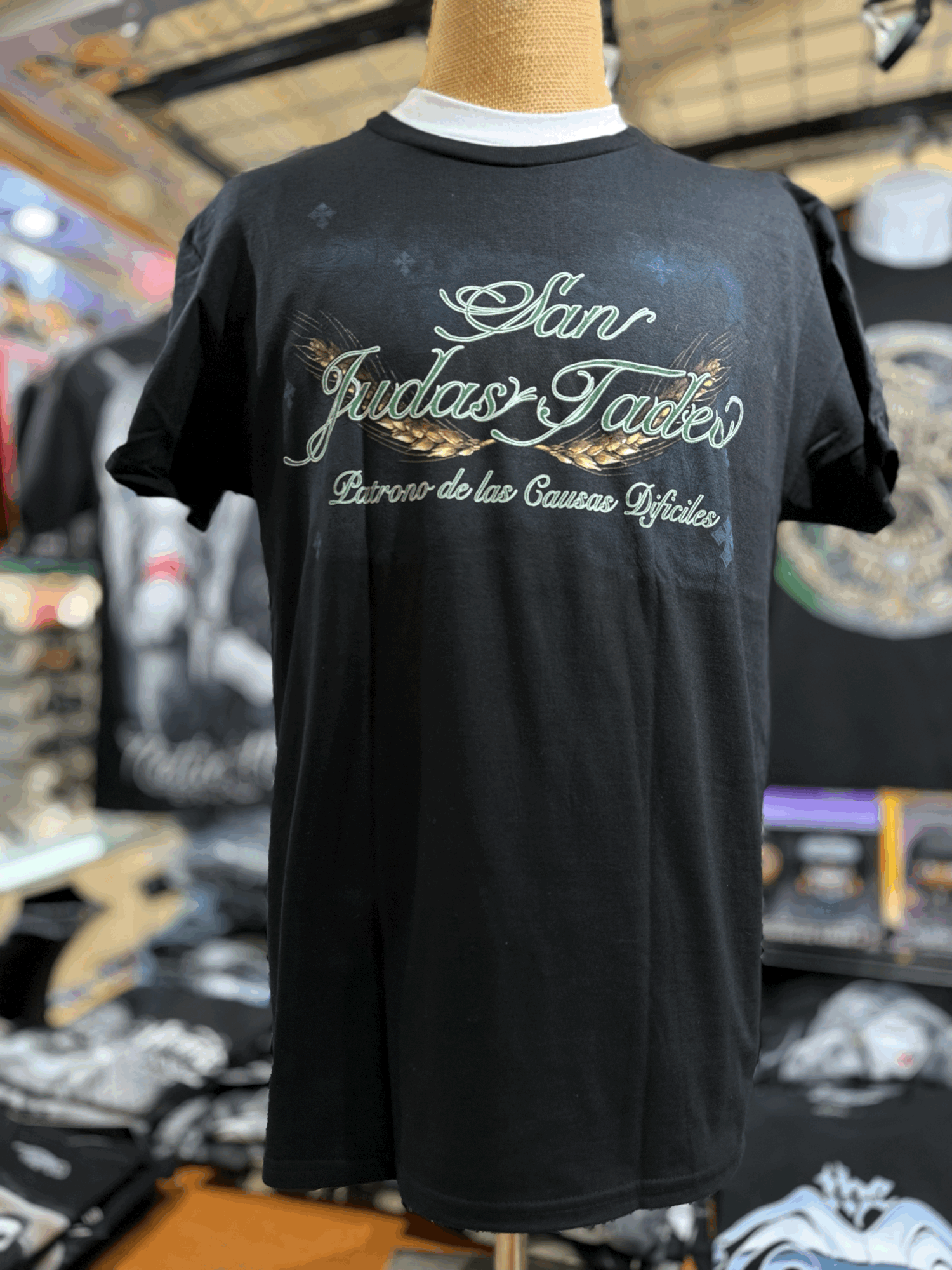 San Judas Tadeo T-Shirt - St Jude Short Sleeve Cotton Tee, Unix Style Graphic Shirt