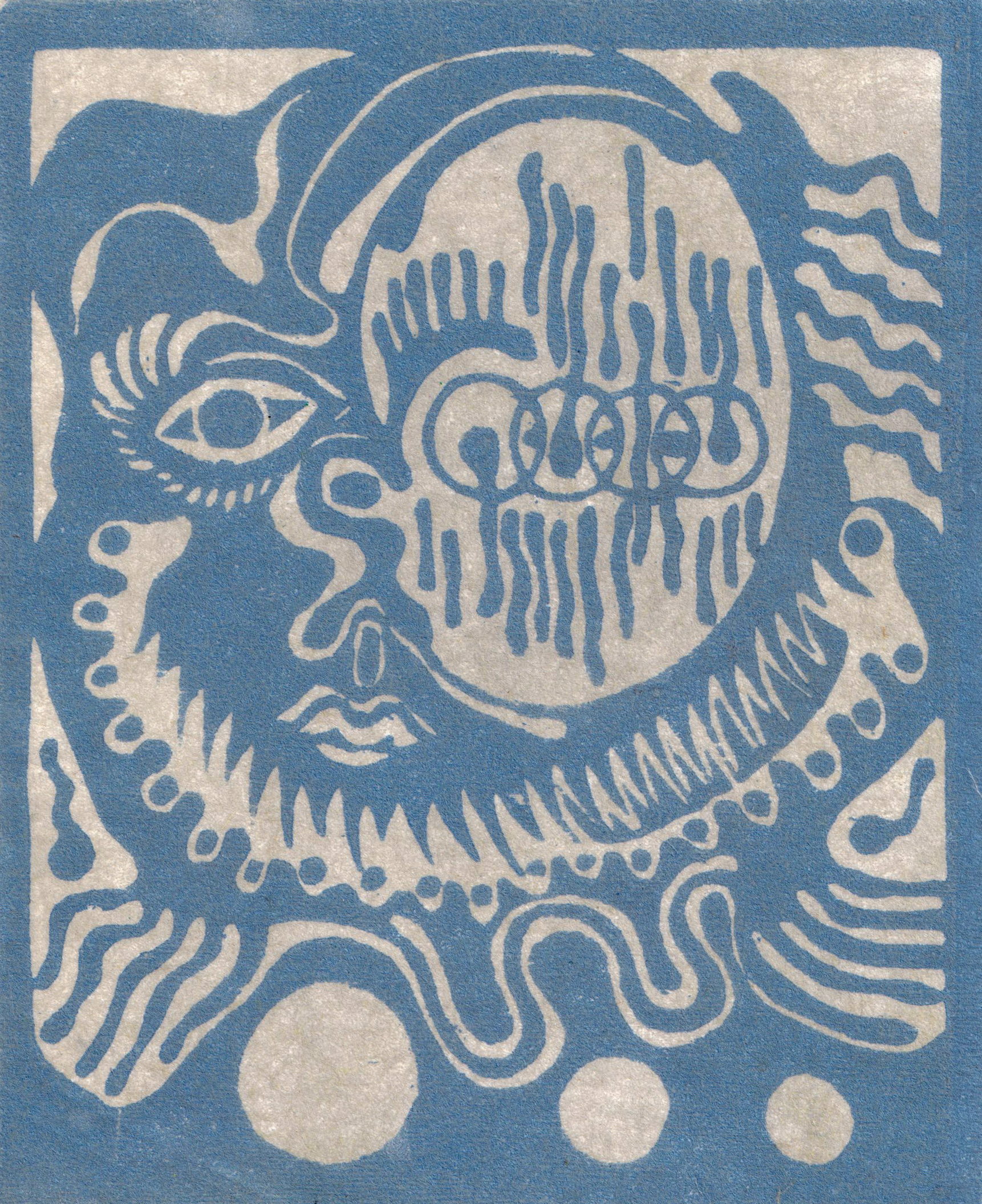 woodblock prints, approximately 3 x 4 inches each, 2023-2026