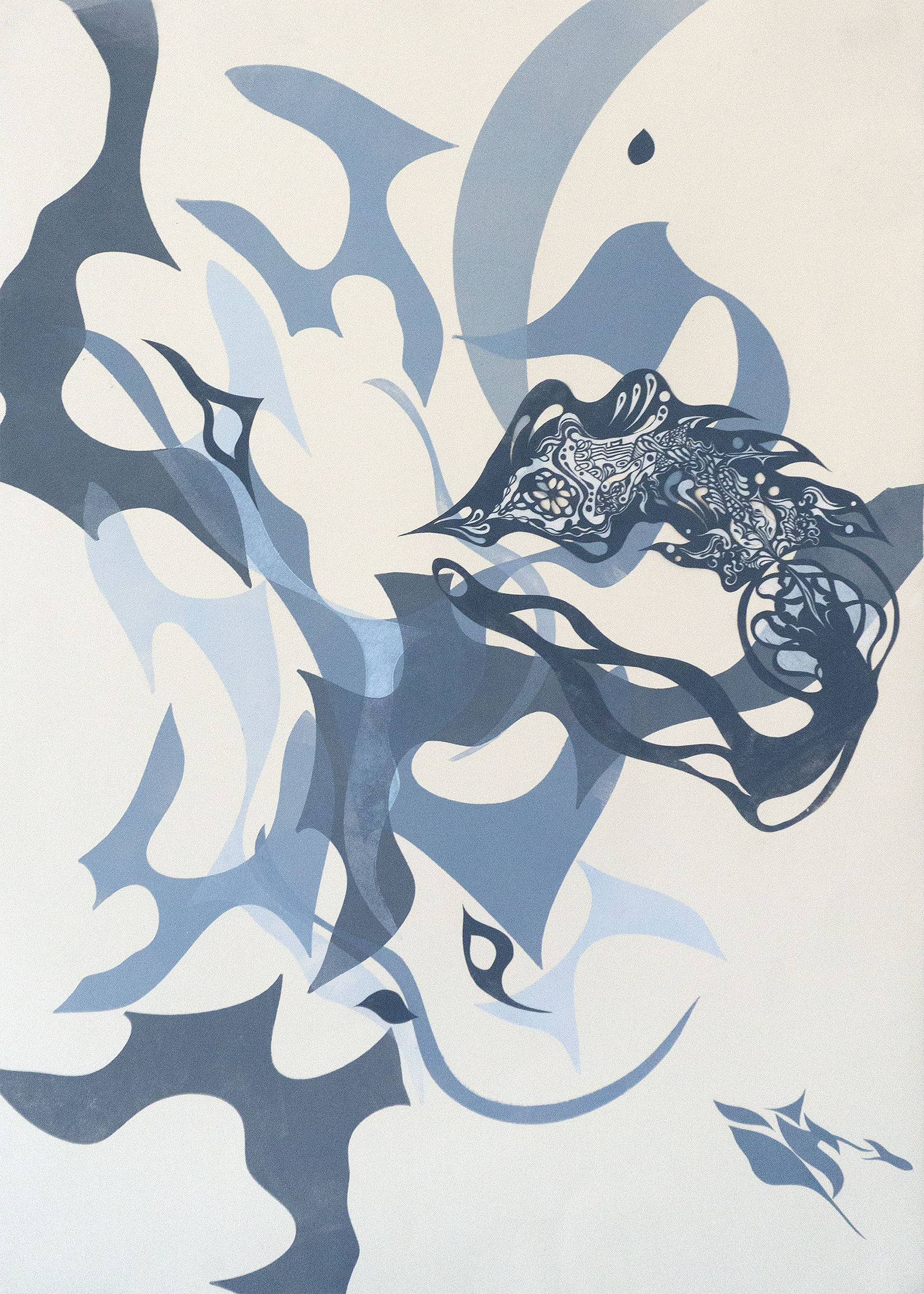 Untitled, woodblock prints, 22 x 30 inches, 2025