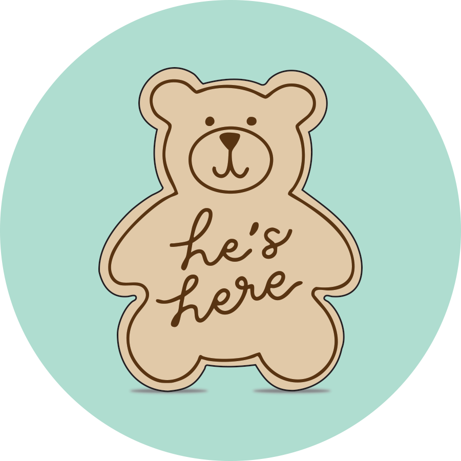 Bear Birth Announcement artwork