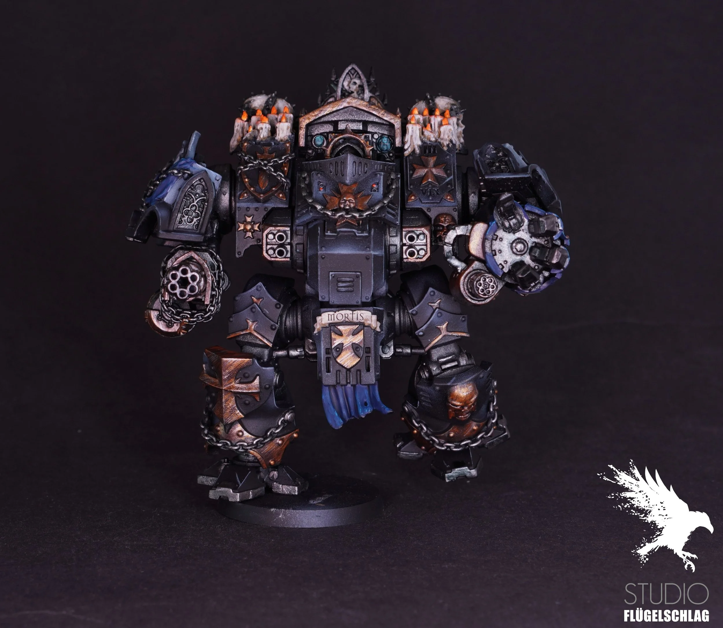 Black Templar Redemtor Dreadnought  ResinUmbau Greytide Studio  Warhammer 40k Auftragsmaler