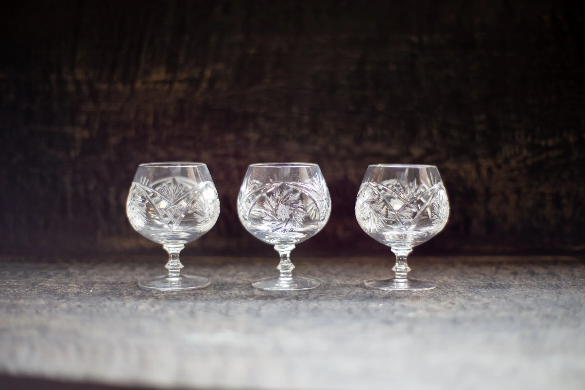 Hand-Cut Crystal Glass - Set of 3 (ハンドカット クリスタルグラス 3客セット)