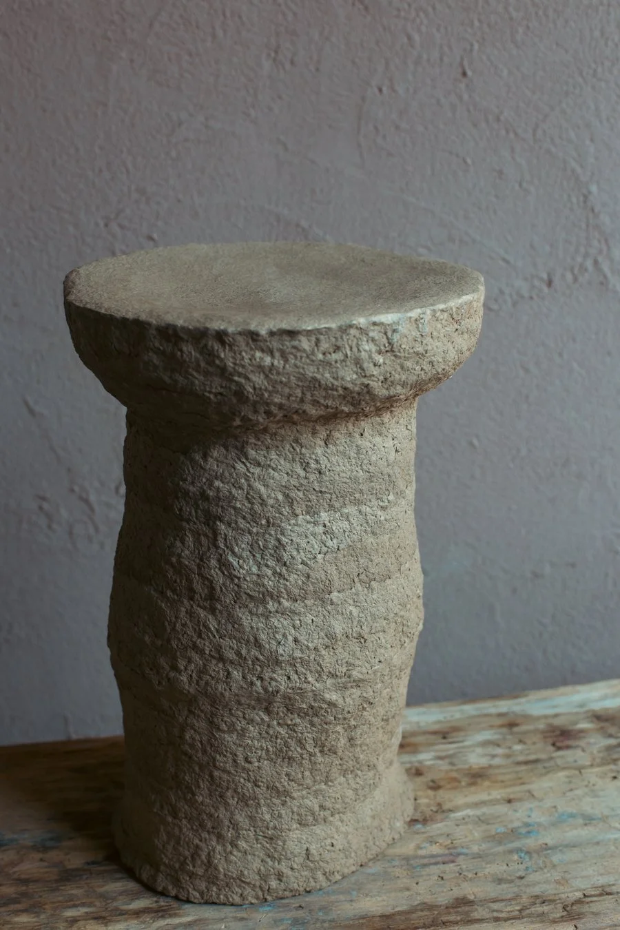 ADOBE Stool no.1 Handmade Paper Pulp Functional Sculpture