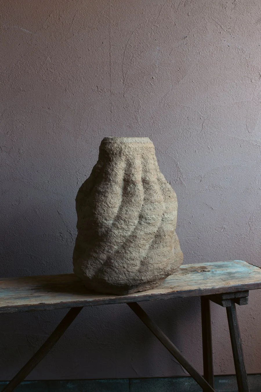 ADOBE large no.1 - Undulating Paper Pulp Sculpture