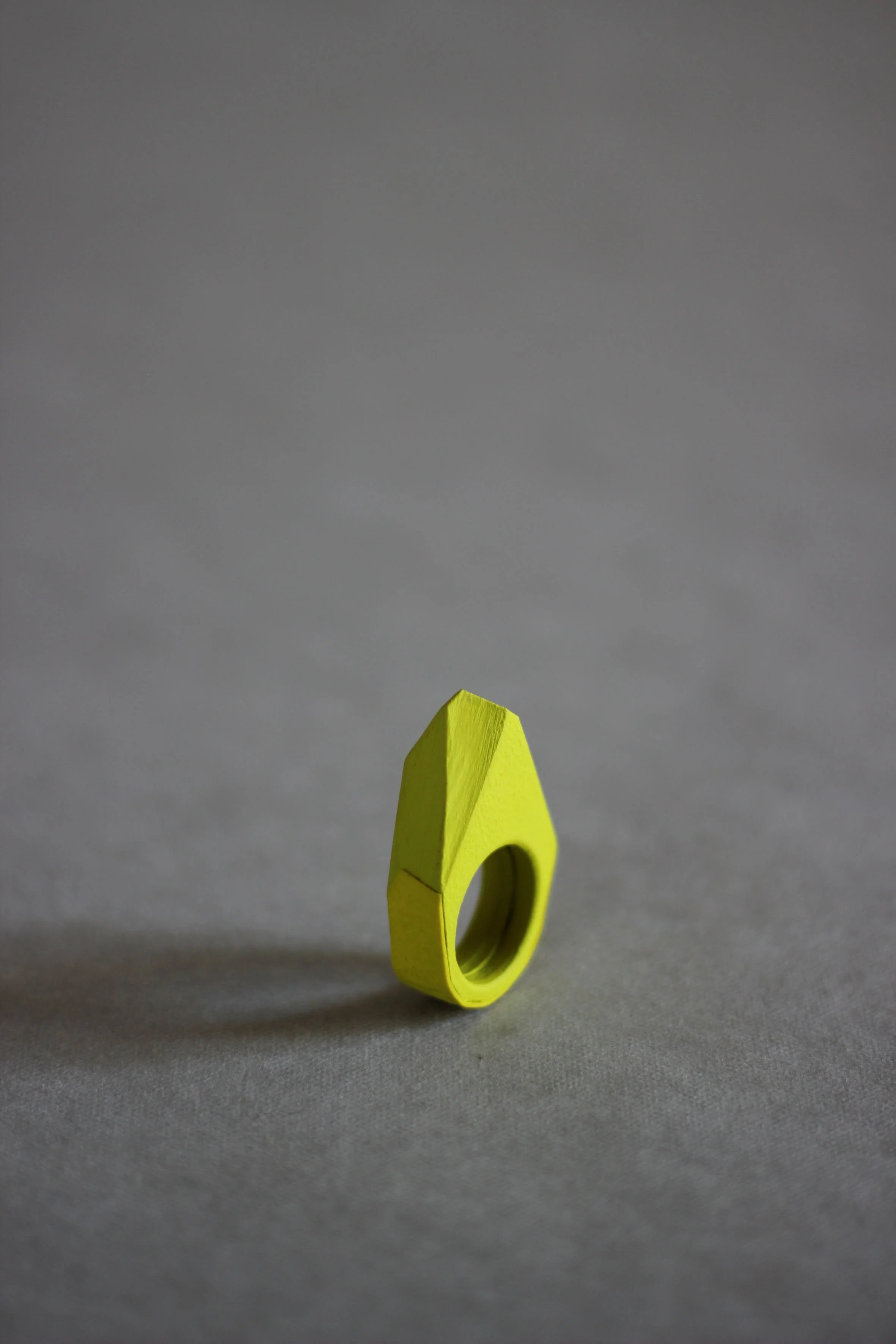 KRISTL Ring - Geometric Wearable Art (Handmade Paper Sculpture)
