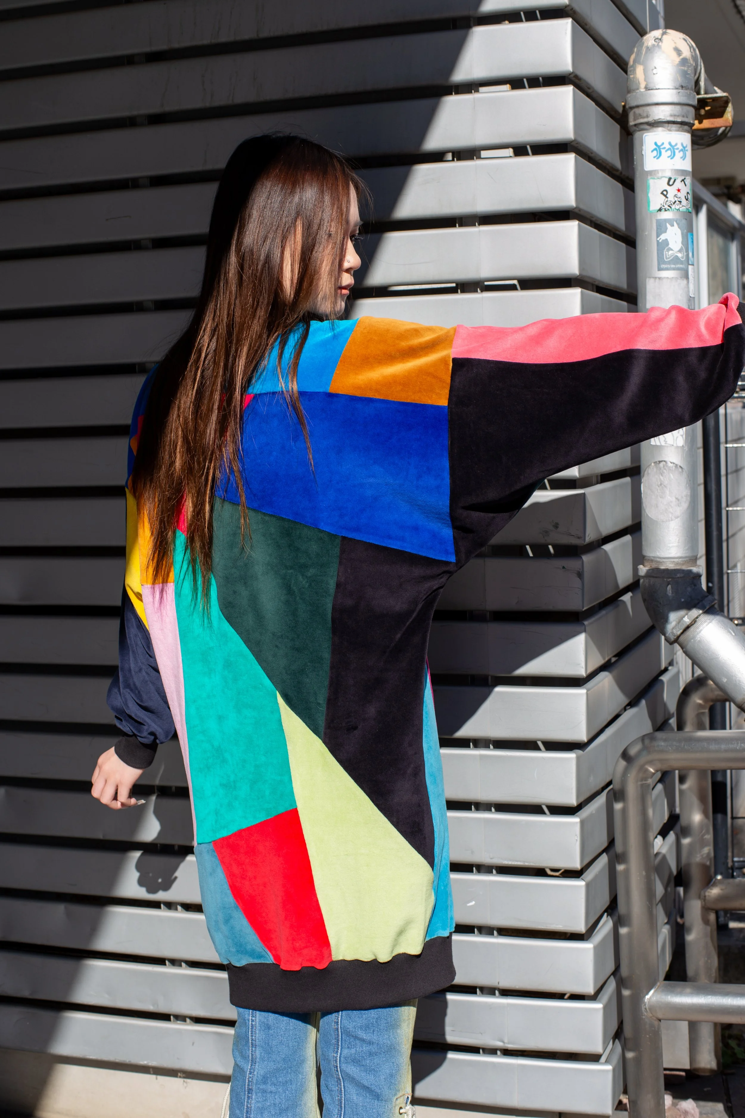 SUPER COLOUR DRESS (BIG PIECES) - Designers Patchwork Dress (デザイナーズ パッチワーク ドレス)