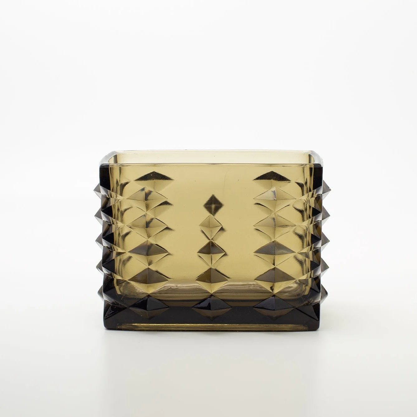 Rhombus Pattern Glass Vase (ロンバス パターン ガラス ベース)