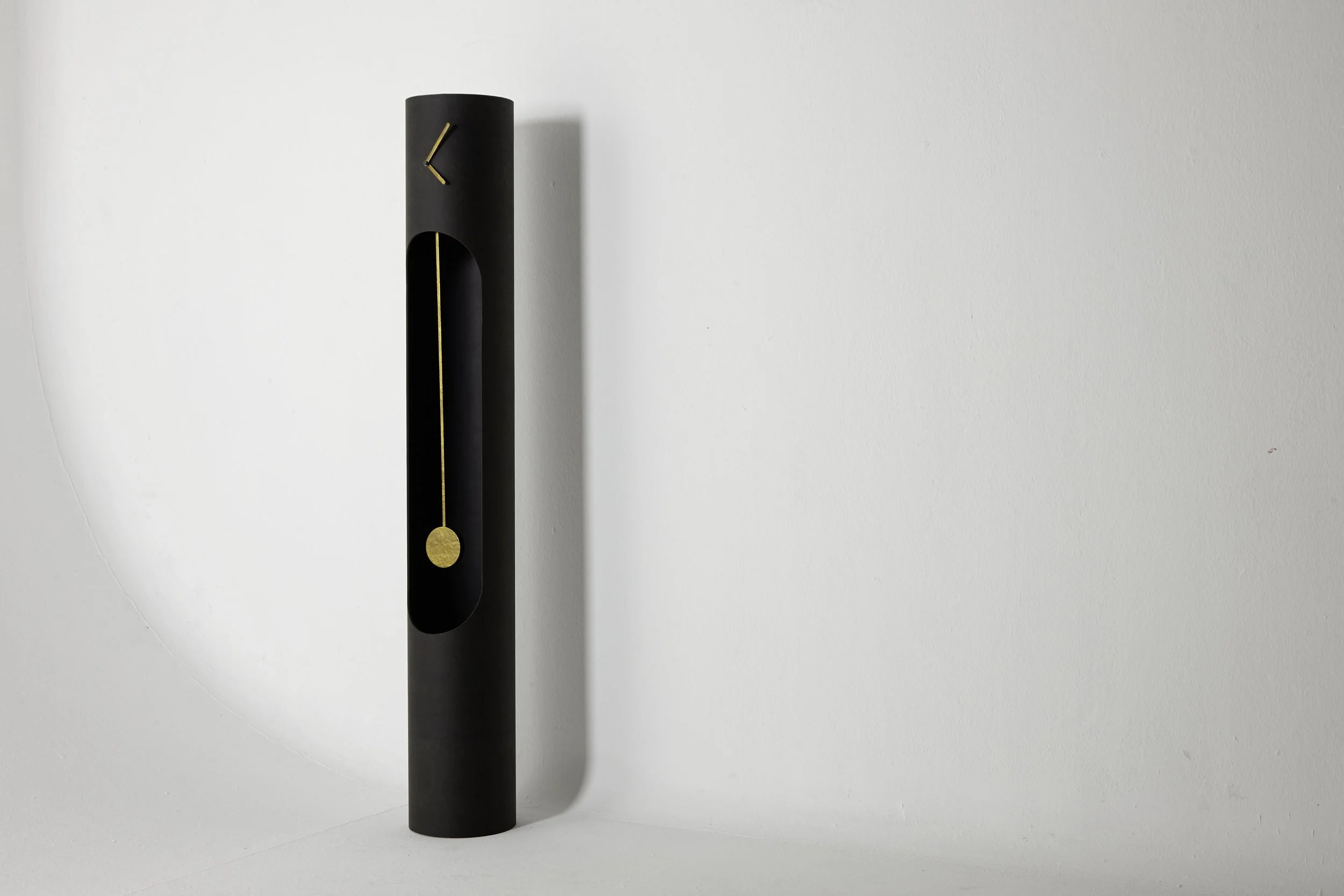 Column Clock - Tall Standing Paper Pendulum Clock
