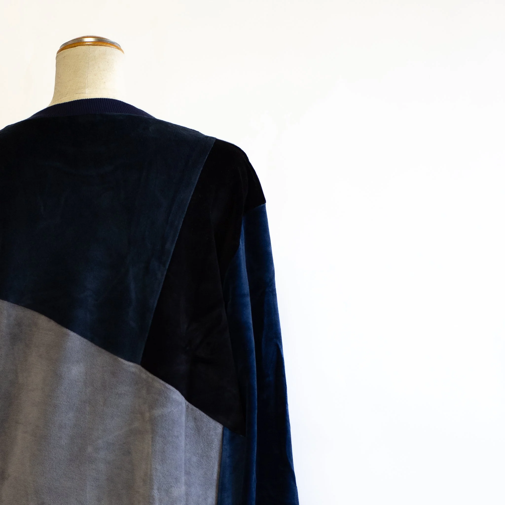 CROOKED - Designers Patchwork Sweatshirt (デザイナーズ パッチワーク スウェットシャツ) (Copy)