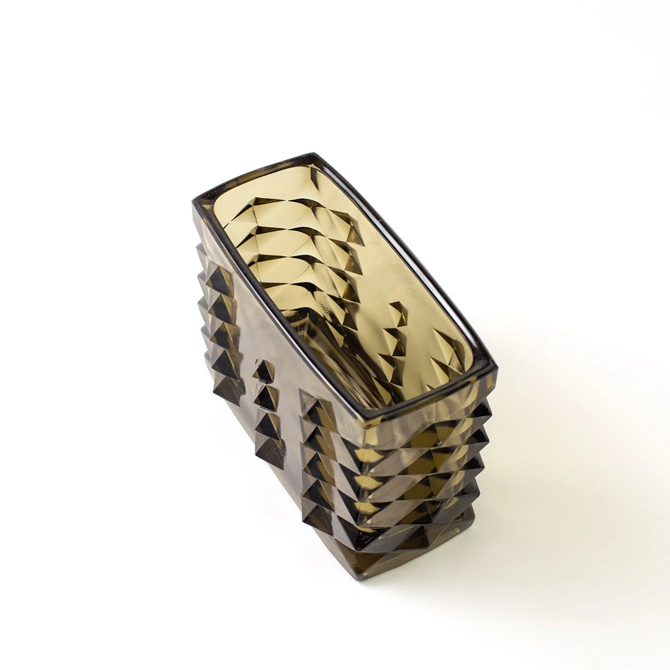 Rhombus Pattern Glass Vase (ロンバス パターン ガラス ベース)