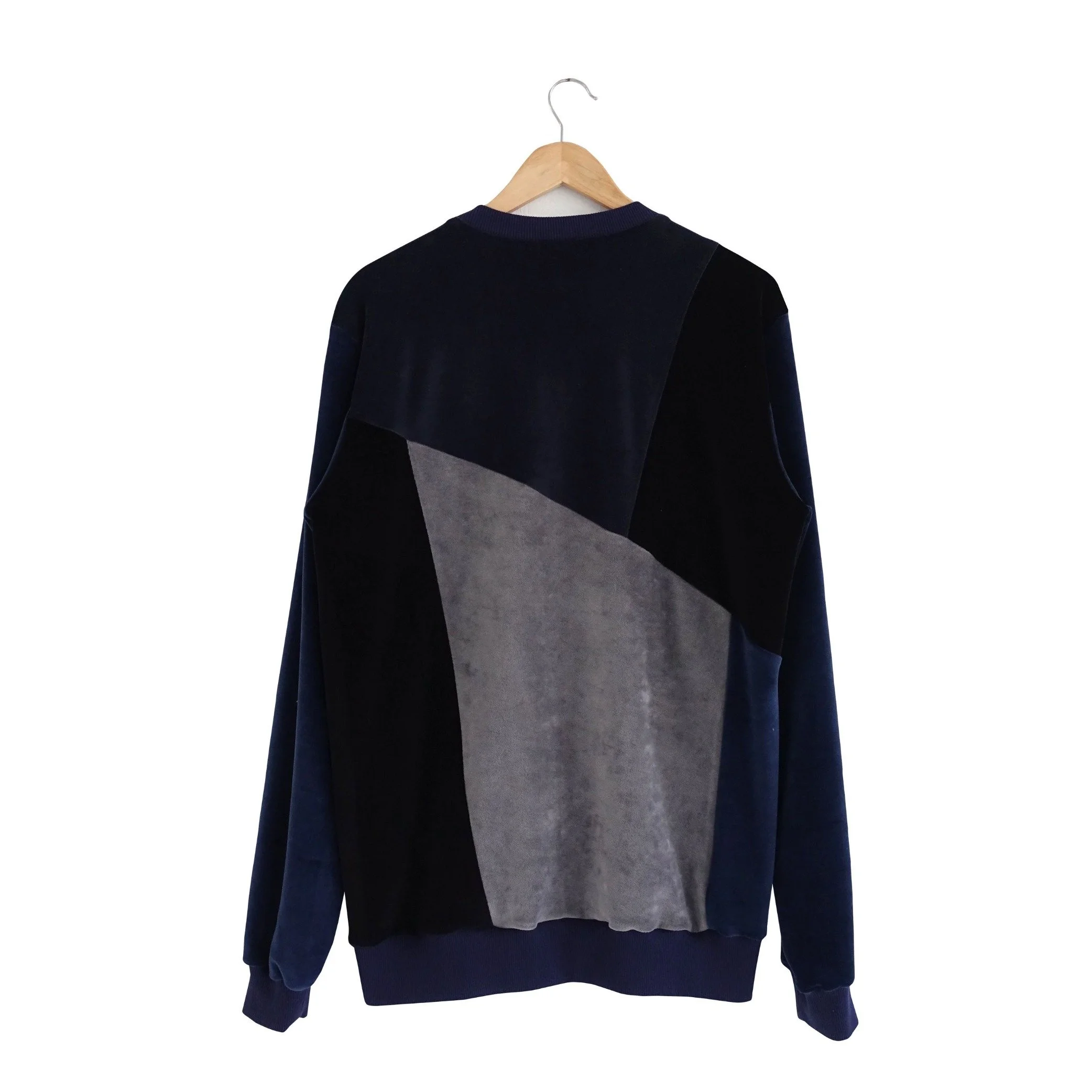 CROOKED - Designers Patchwork Sweatshirt (デザイナーズ パッチワーク スウェットシャツ) (Copy)