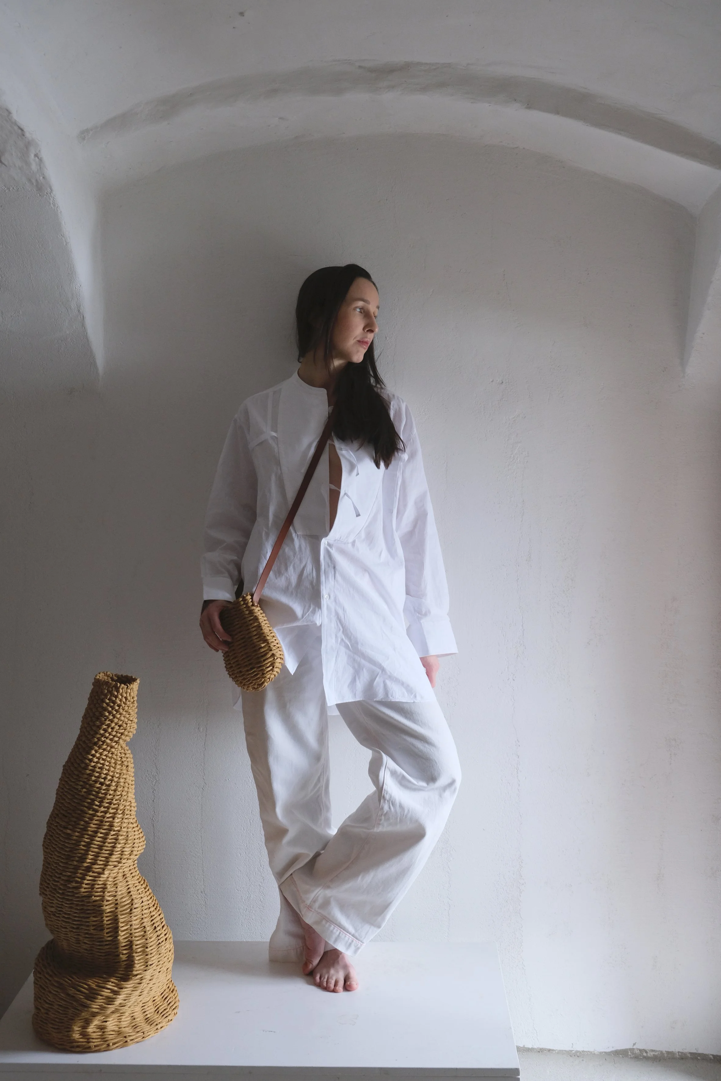 COCOON CROSSOVER Hand-Woven Paper Yarn Shoulder Bag