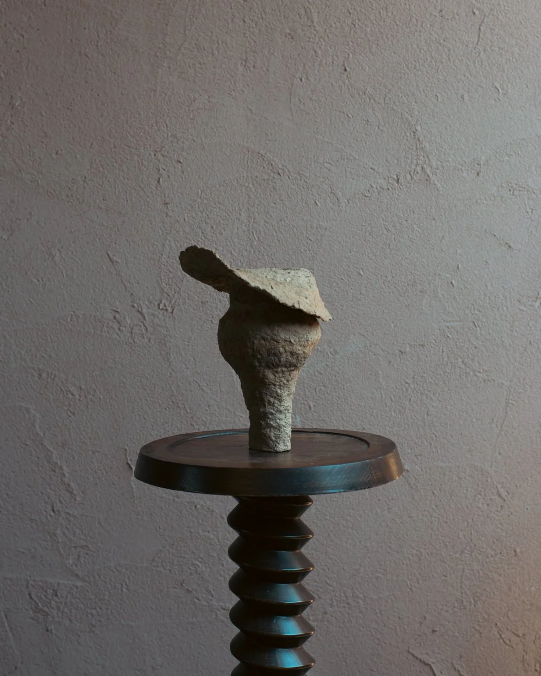 ADOBE small no.2 - Minimal Organic Paper Pulp Sculpture