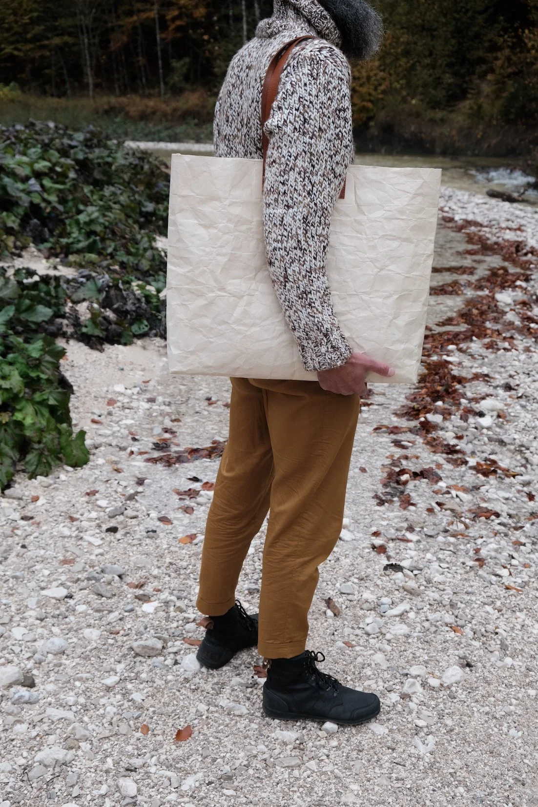 ATLAS Washi Paper Large Wide Tote Bag - Hatano Wataru Collaboration