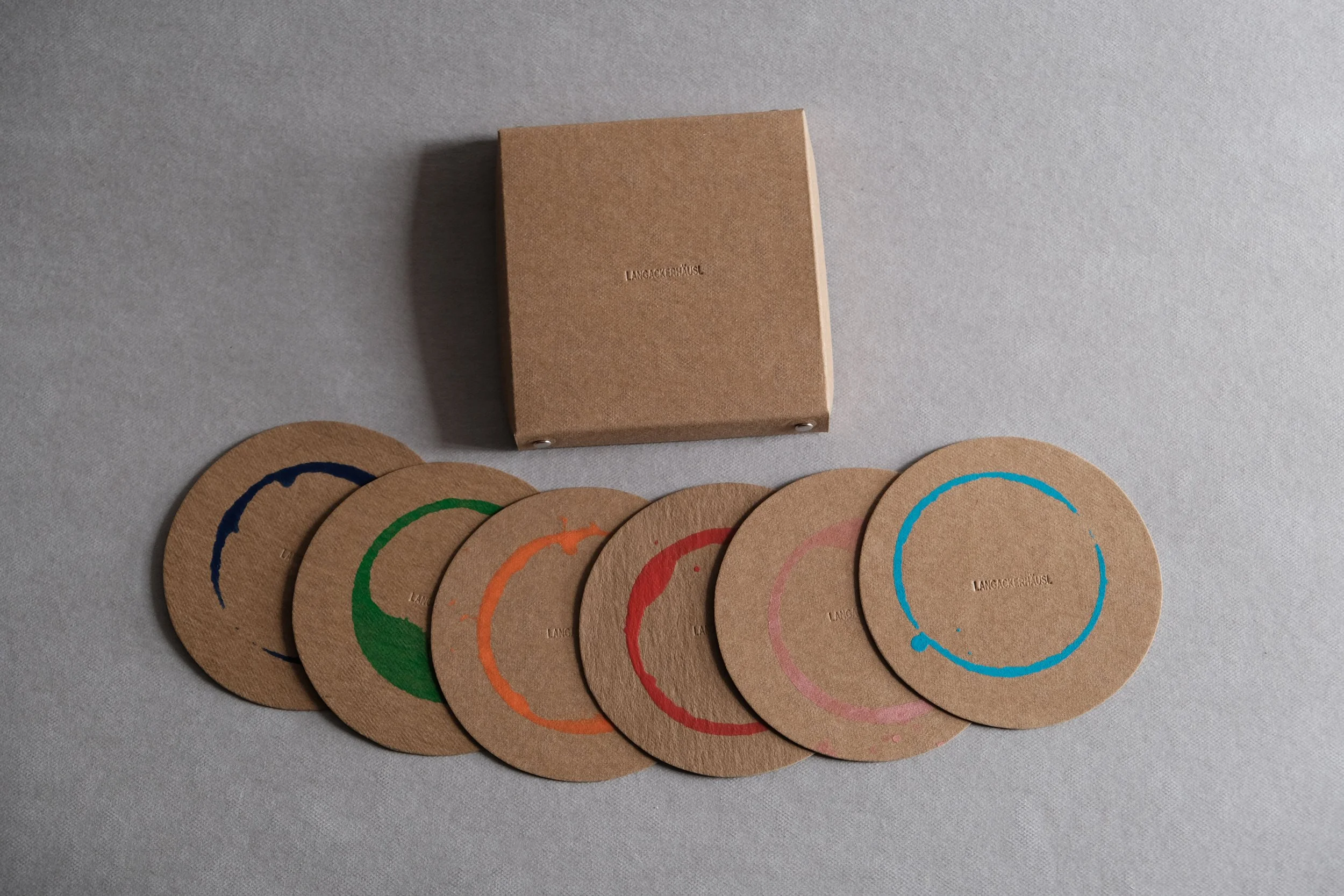 FIESTA Paper Fabric Coaster Set (6 Coasters with Case)