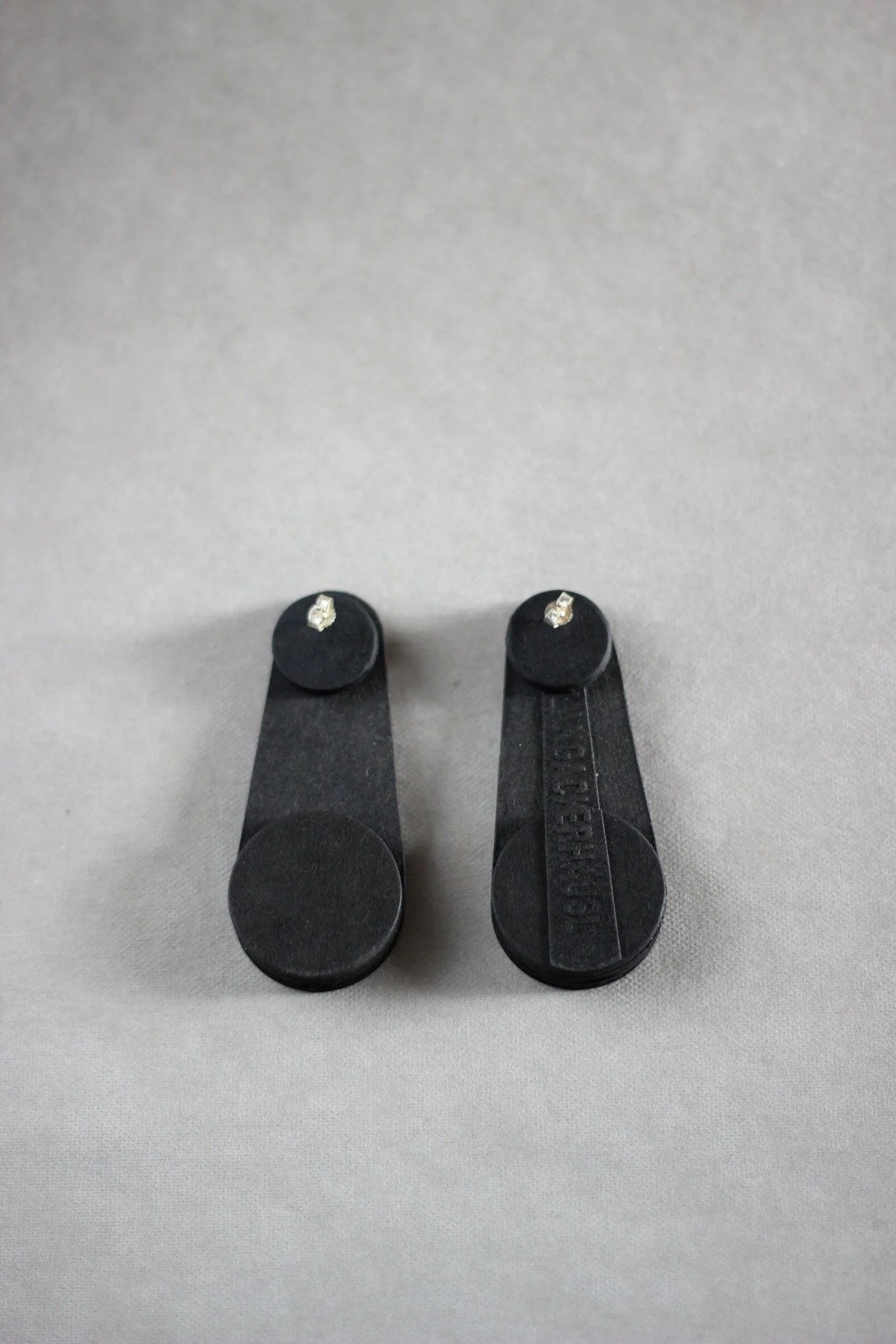 Celeste - double large movement earrings - Black (Wearable Art)