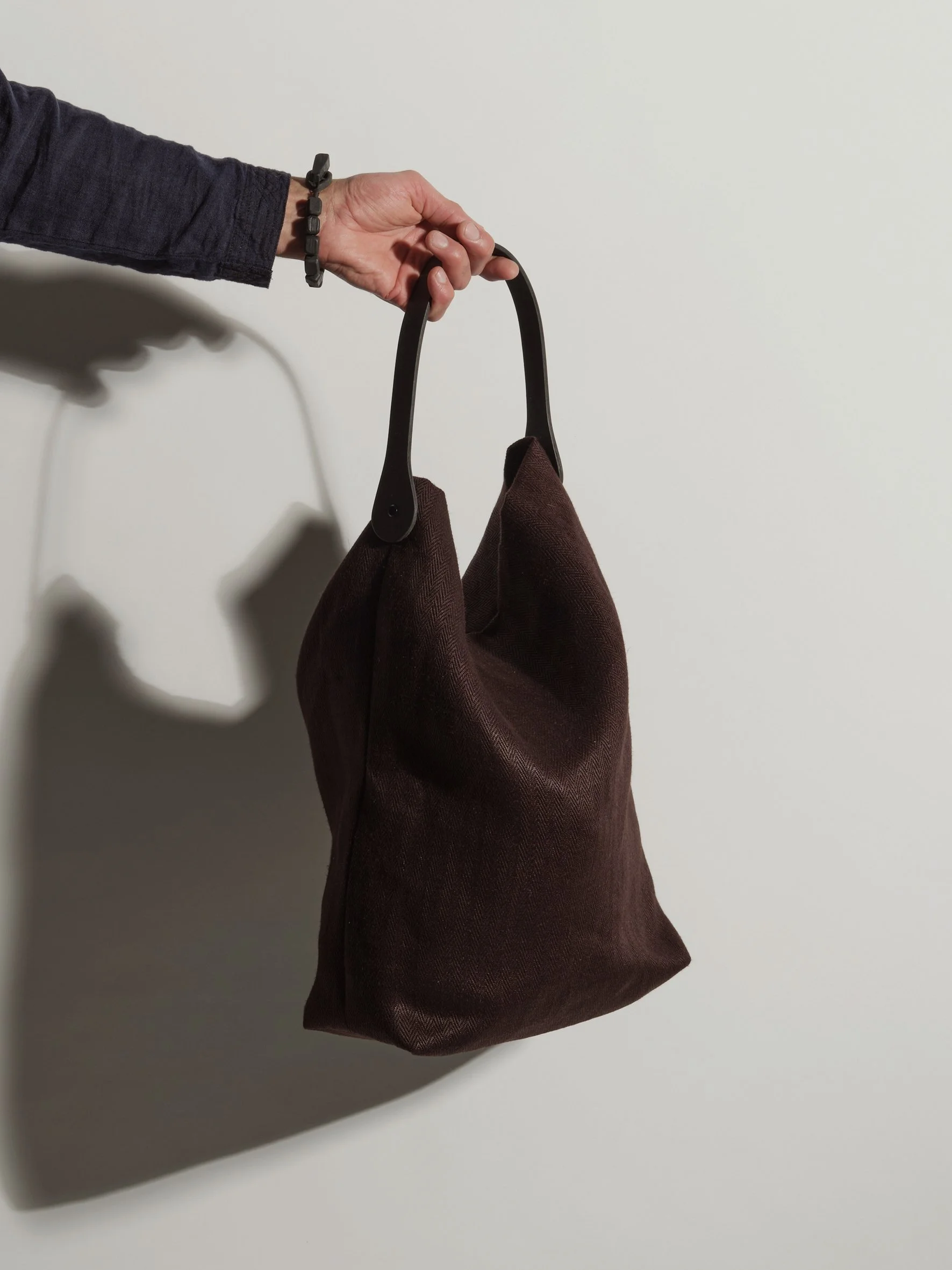 BUCKET Linen Bag with "Tor" Paper Grip Handle