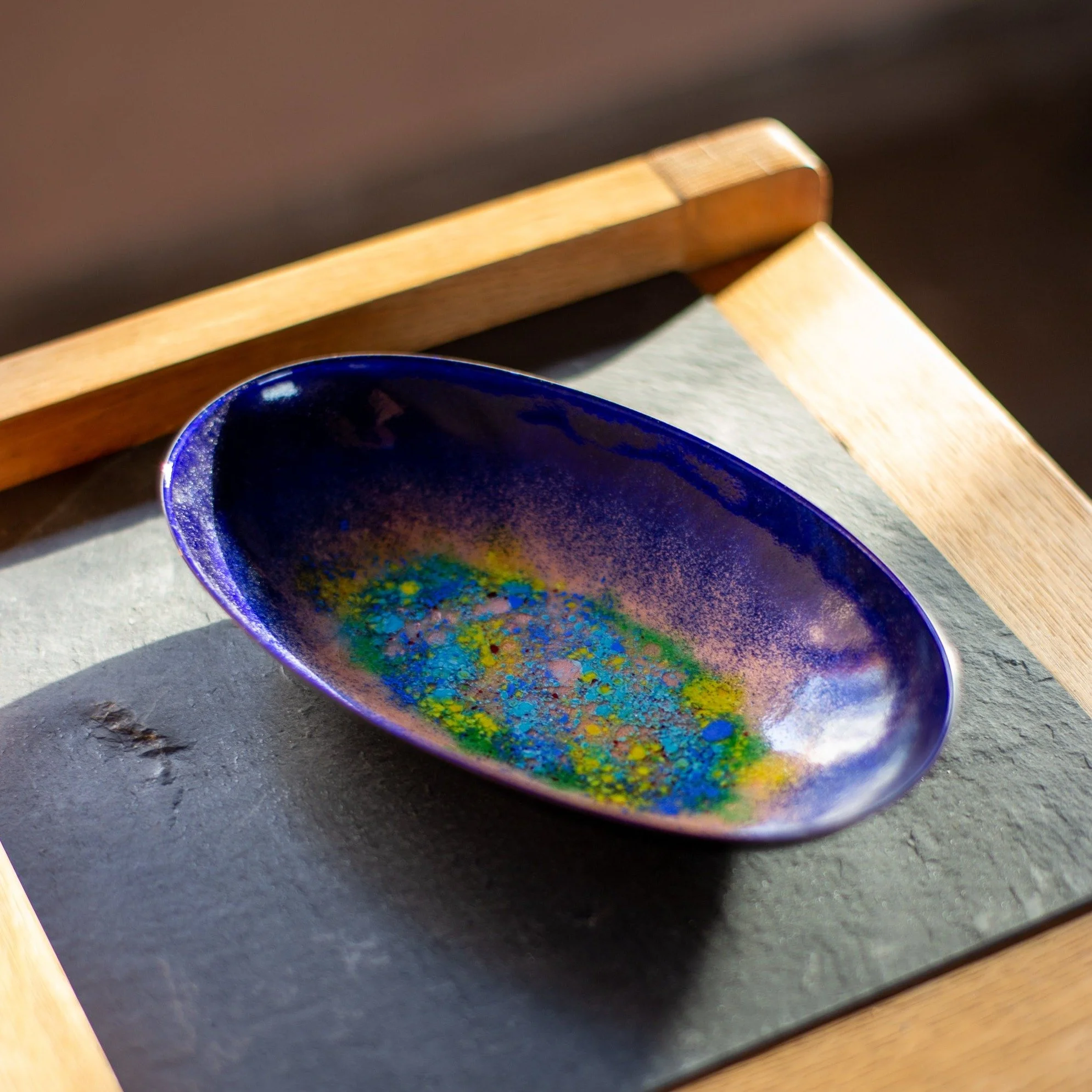 Decorative Copper Enamel Plate (デコラティブ コッパー エナメル プレート)