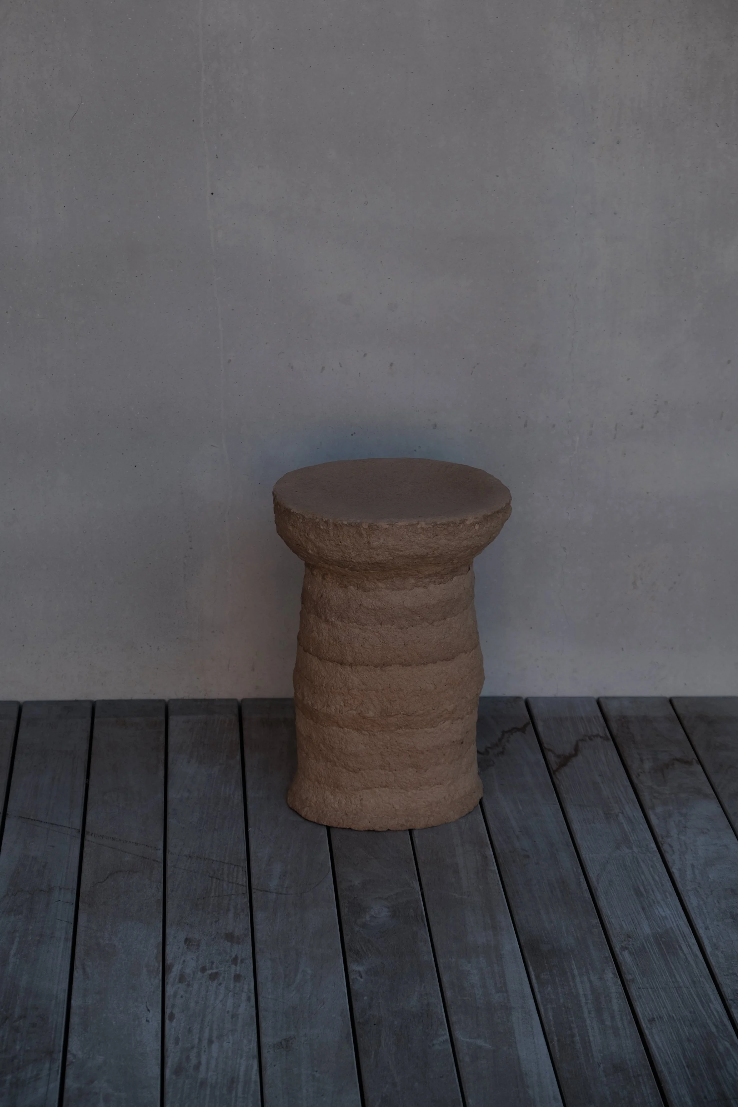 ADOBE Stool no.1 Handmade Paper Pulp Functional Sculpture