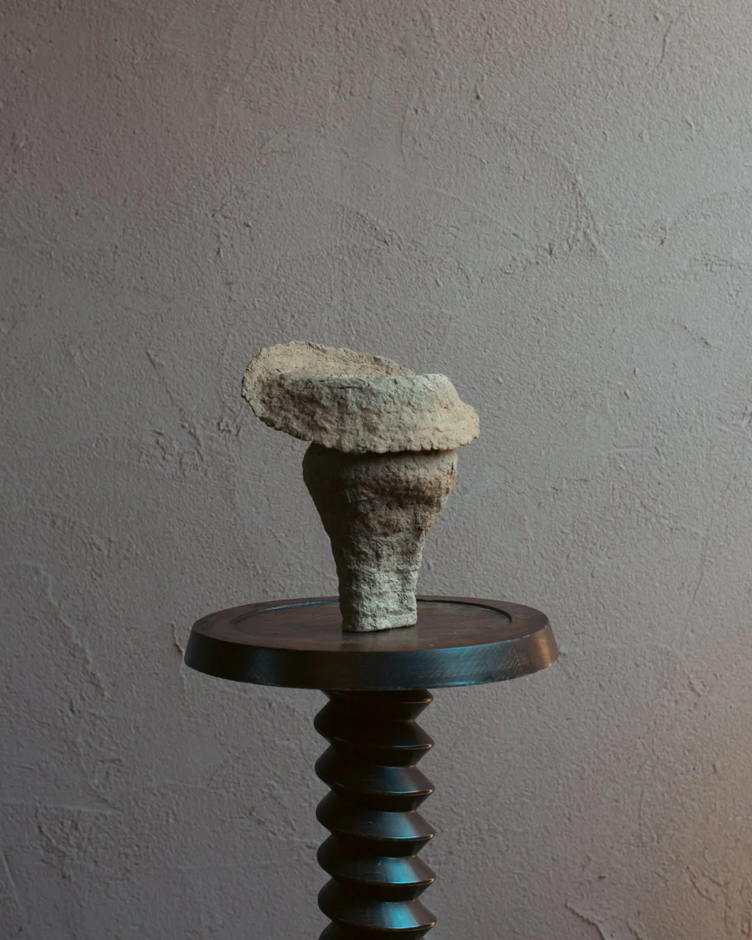 ADOBE small no.2 - Minimal Organic Paper Pulp Sculpture