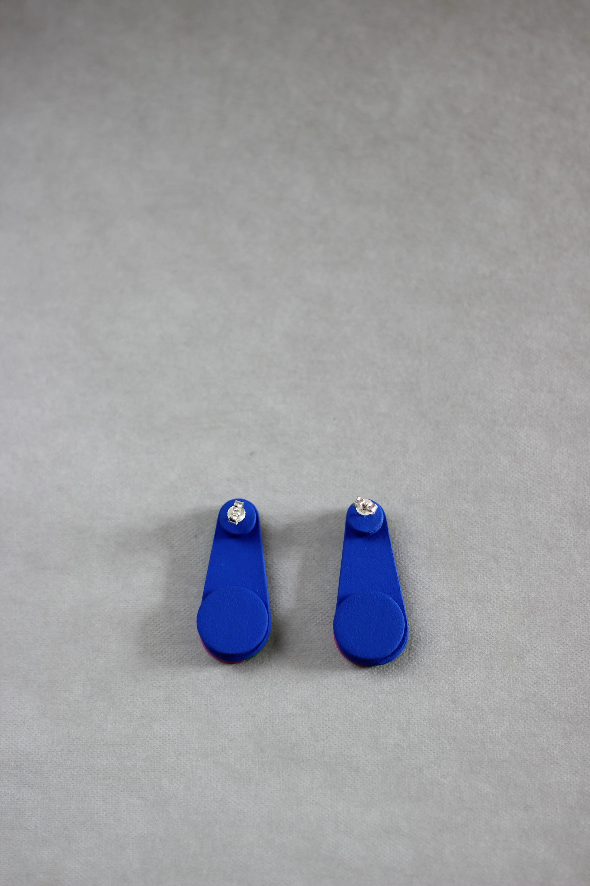 Celeste - double movement earrings - Blue (Wearable Art)