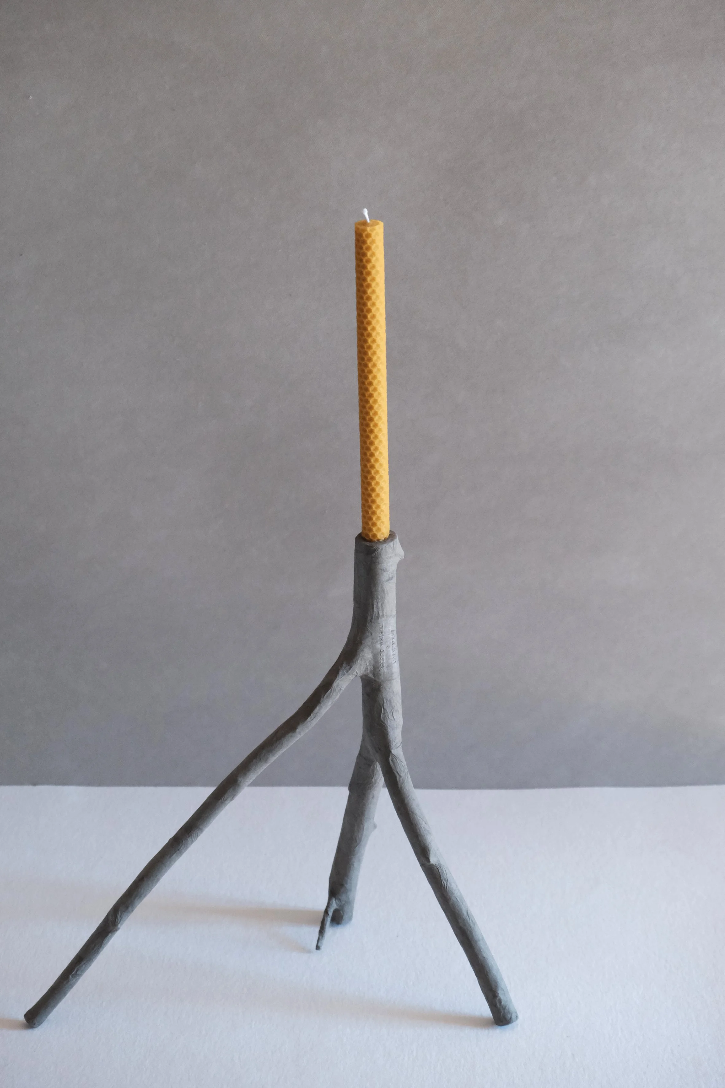 TWIGGY Washi Paper & Natural Wood Candle Holder