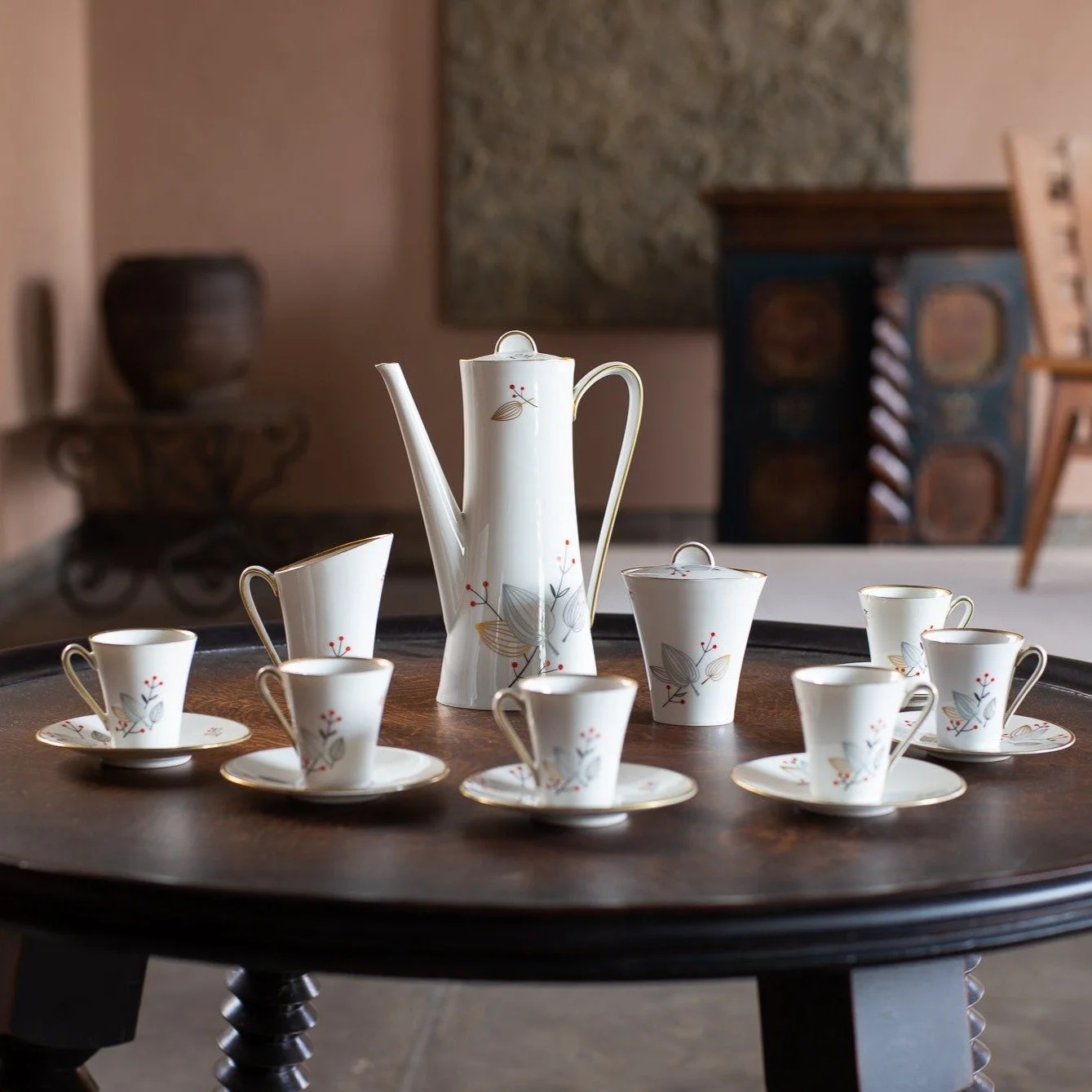 Weimar Porzellan Ceramic Tea Set (ワイマー・ポルツェラン セラミック ティーセット)