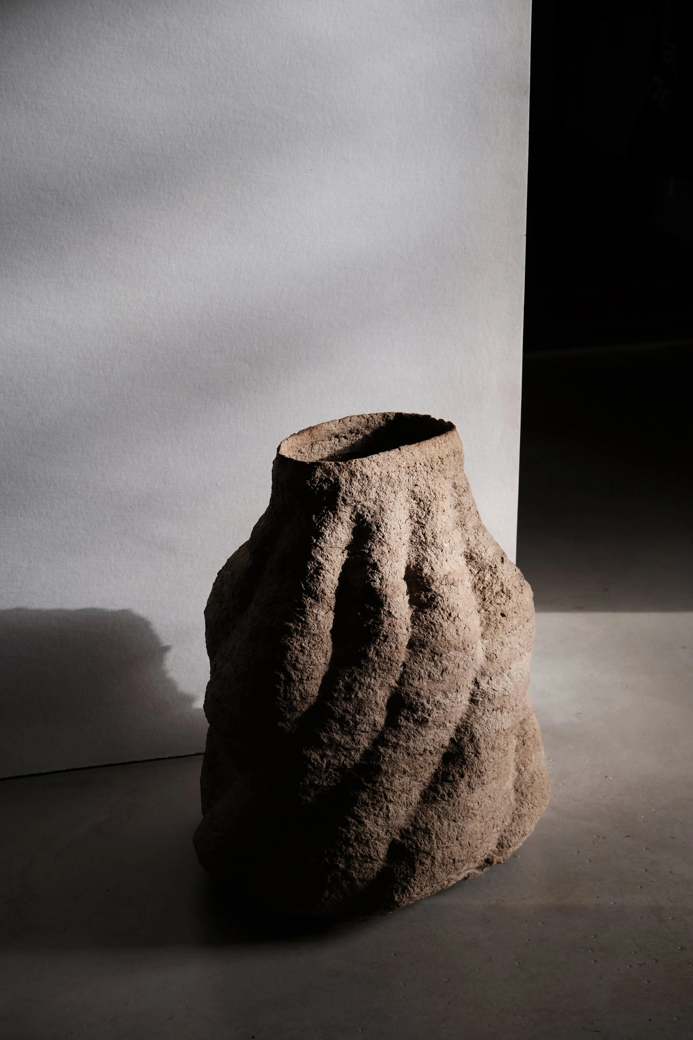 ADOBE large no.1 - Undulating Paper Pulp Sculpture