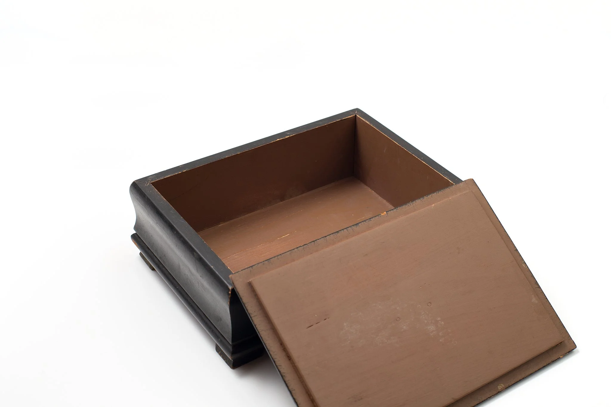 Hand-Painted Heart Pattern Wooden Box (ハンドペイント ハートパターン ウッドボックス)