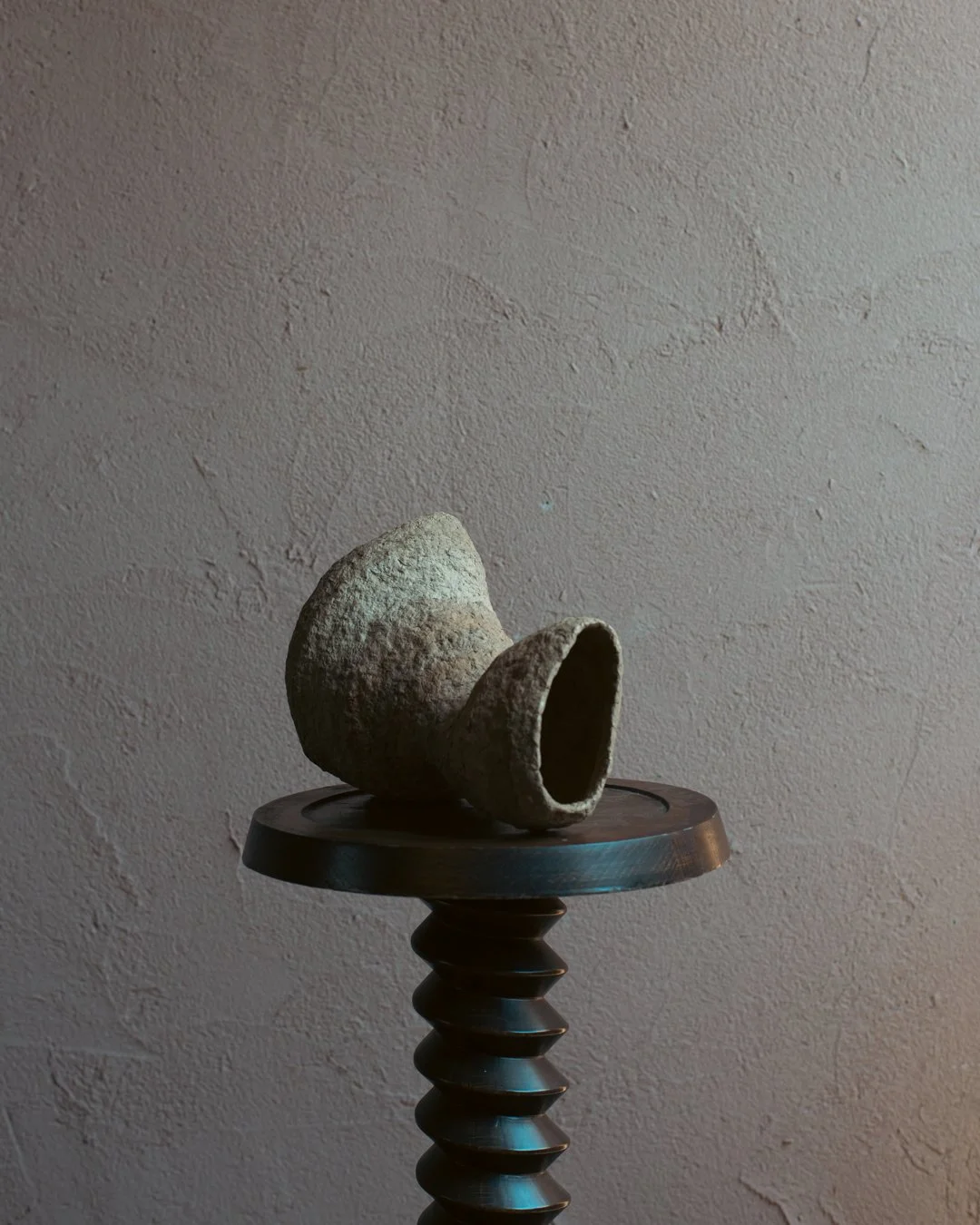 ADOBE small no.3 - Cave Opening Paper Pulp Sculpture