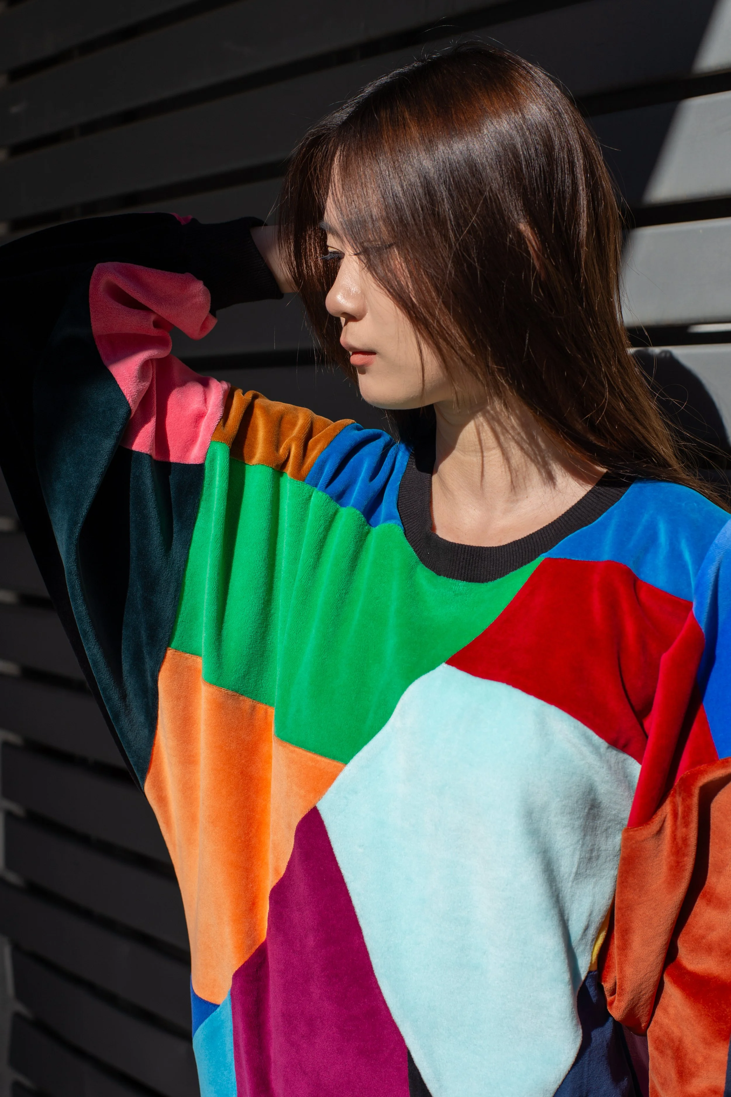 SUPER COLOUR DRESS (BIG PIECES) - Designers Patchwork Dress (デザイナーズ パッチワーク ドレス)