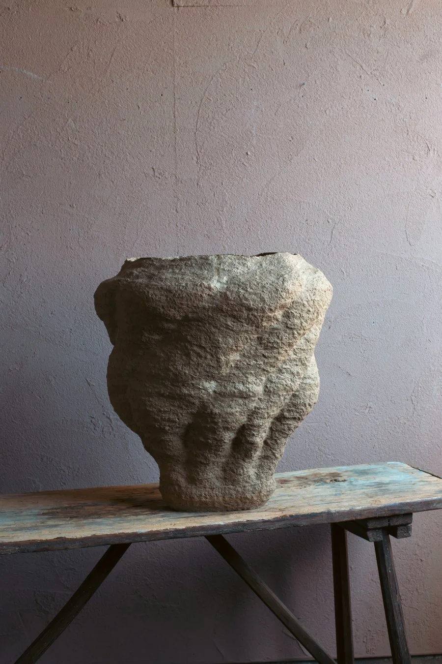 ADOBE large no.1 - Undulating Paper Pulp Sculpture