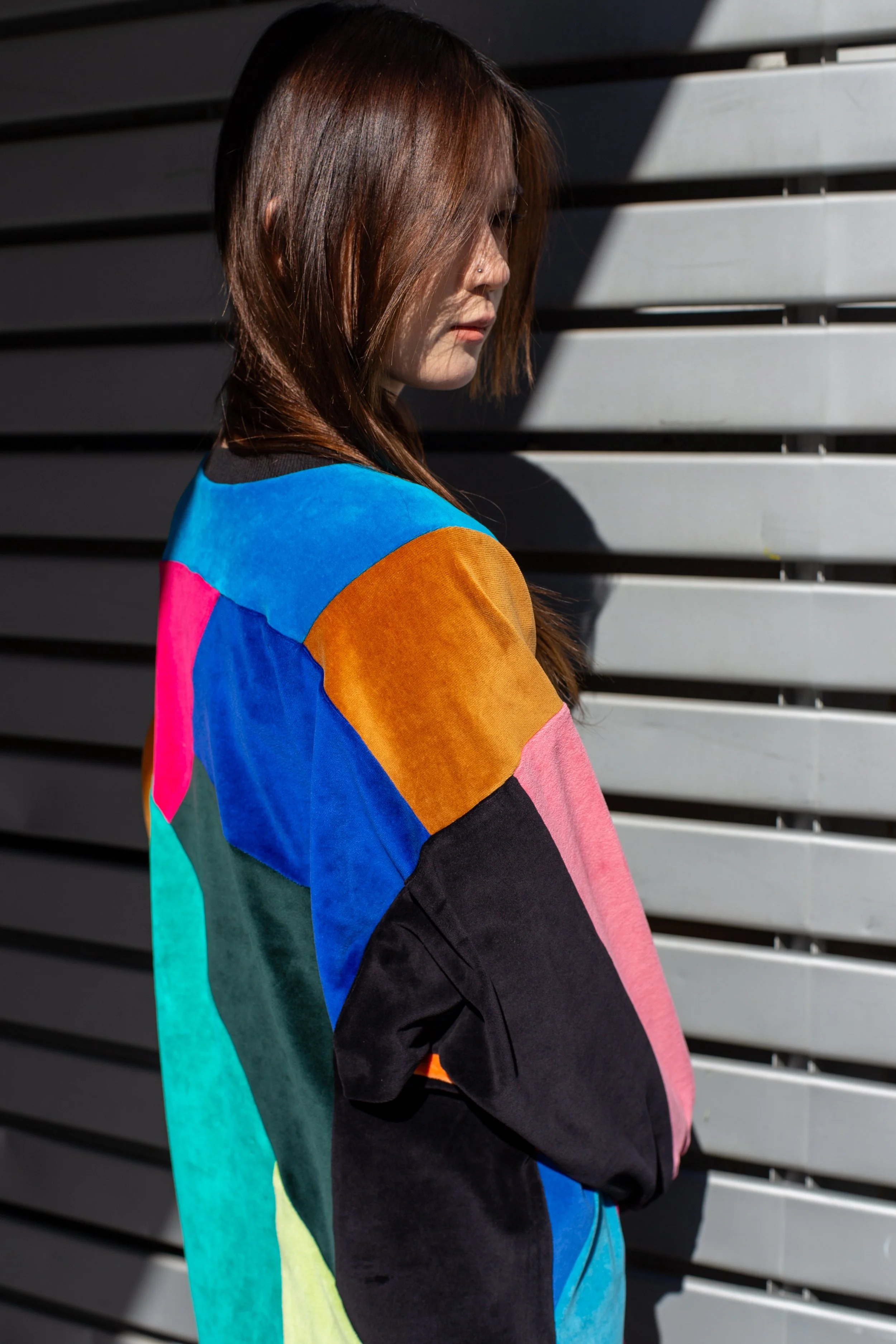SUPER COLOUR DRESS (BIG PIECES) - Designers Patchwork Dress (デザイナーズ パッチワーク ドレス)